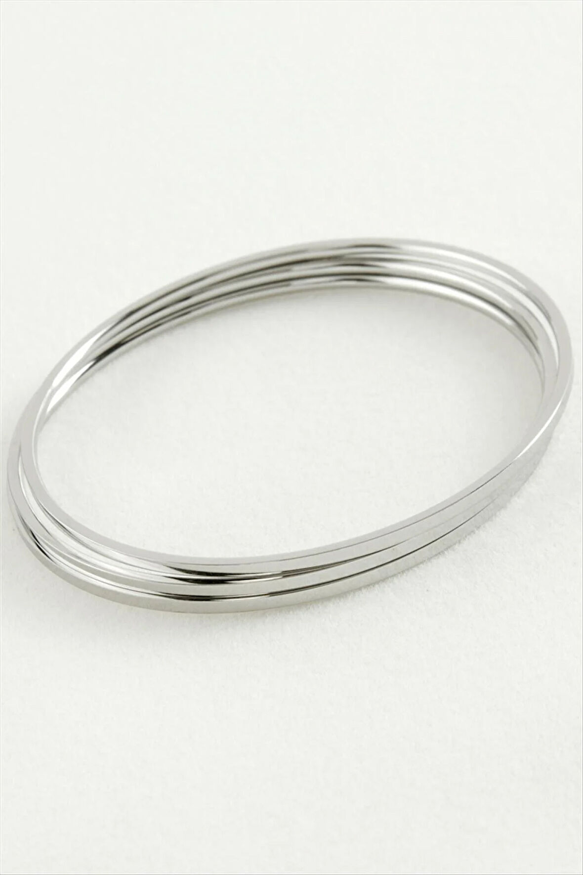 3 Adet Ajda Lüks Çelik Bilezik 60*2 mm