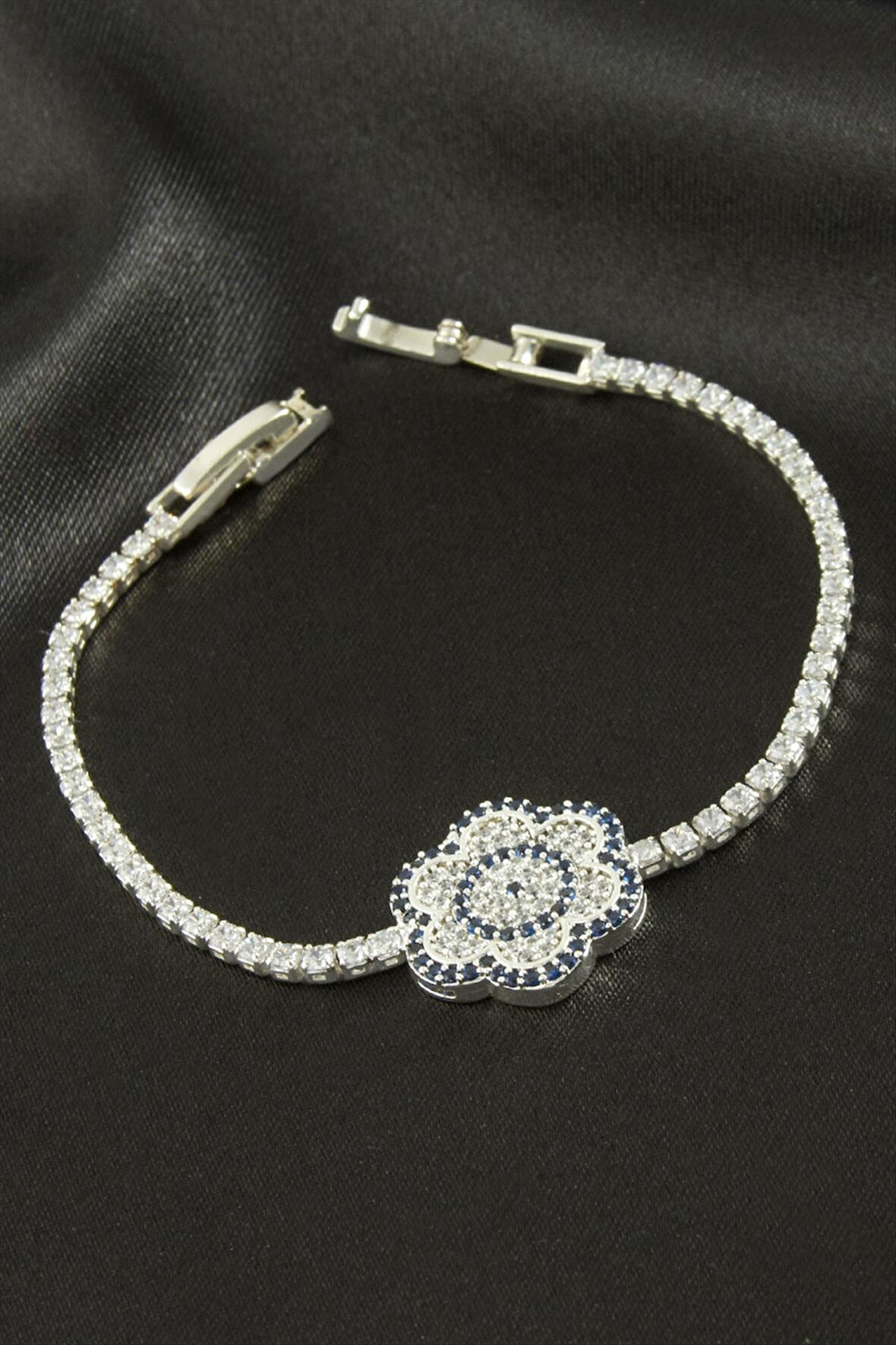 Çiçek Zirkon Taşlı Çocuk Bileklik 16 cm