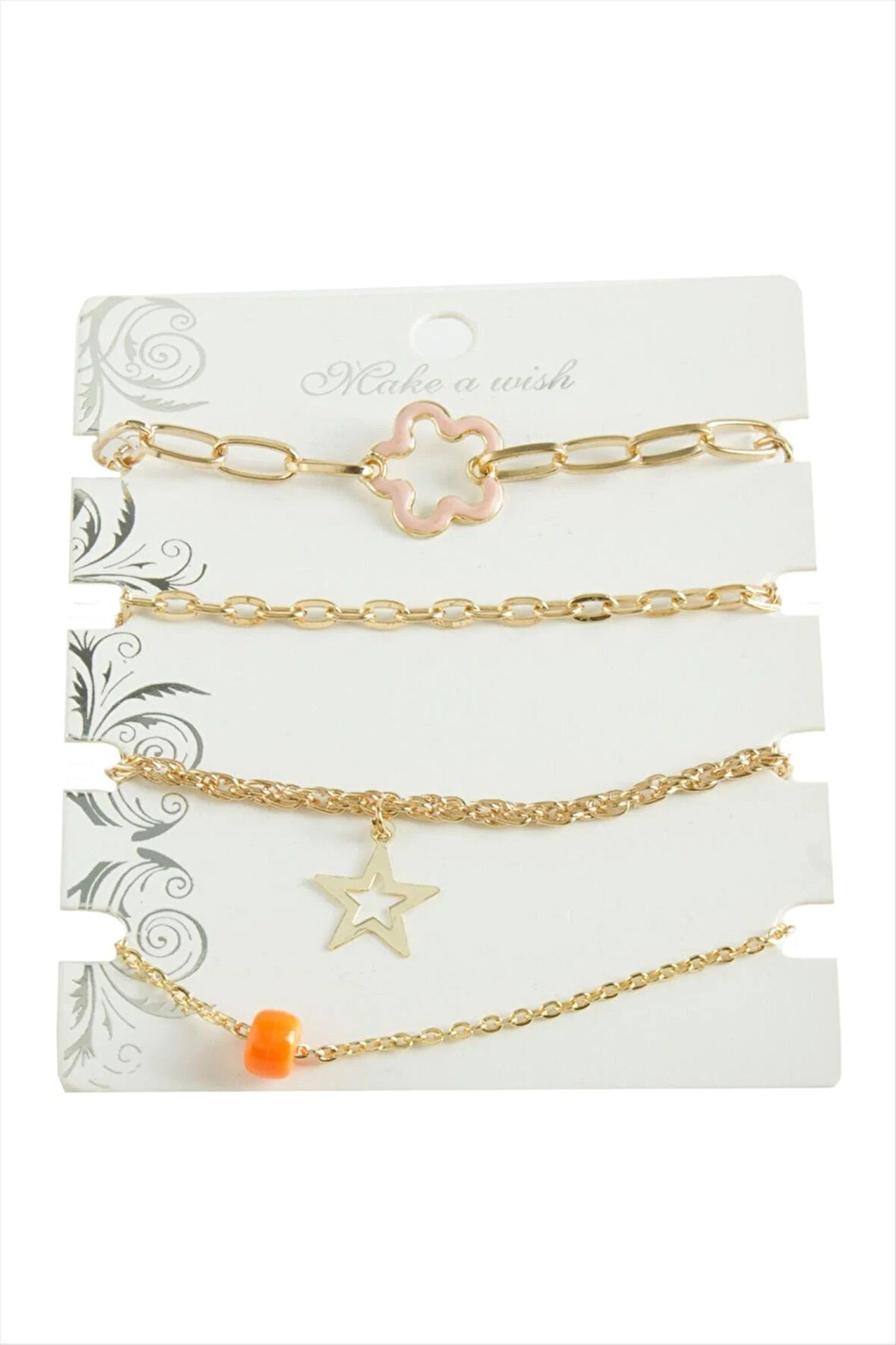 4 Adet Karışık Trend Zincir Bileklik