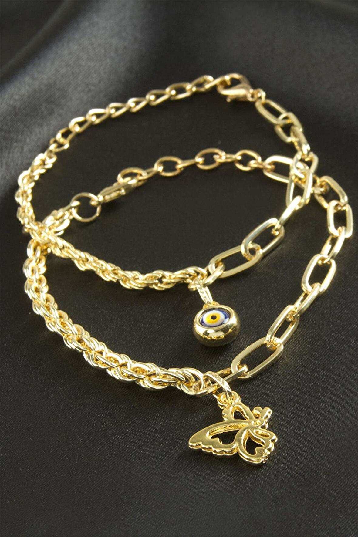 Nazar Burgulu Zincir Bileklik