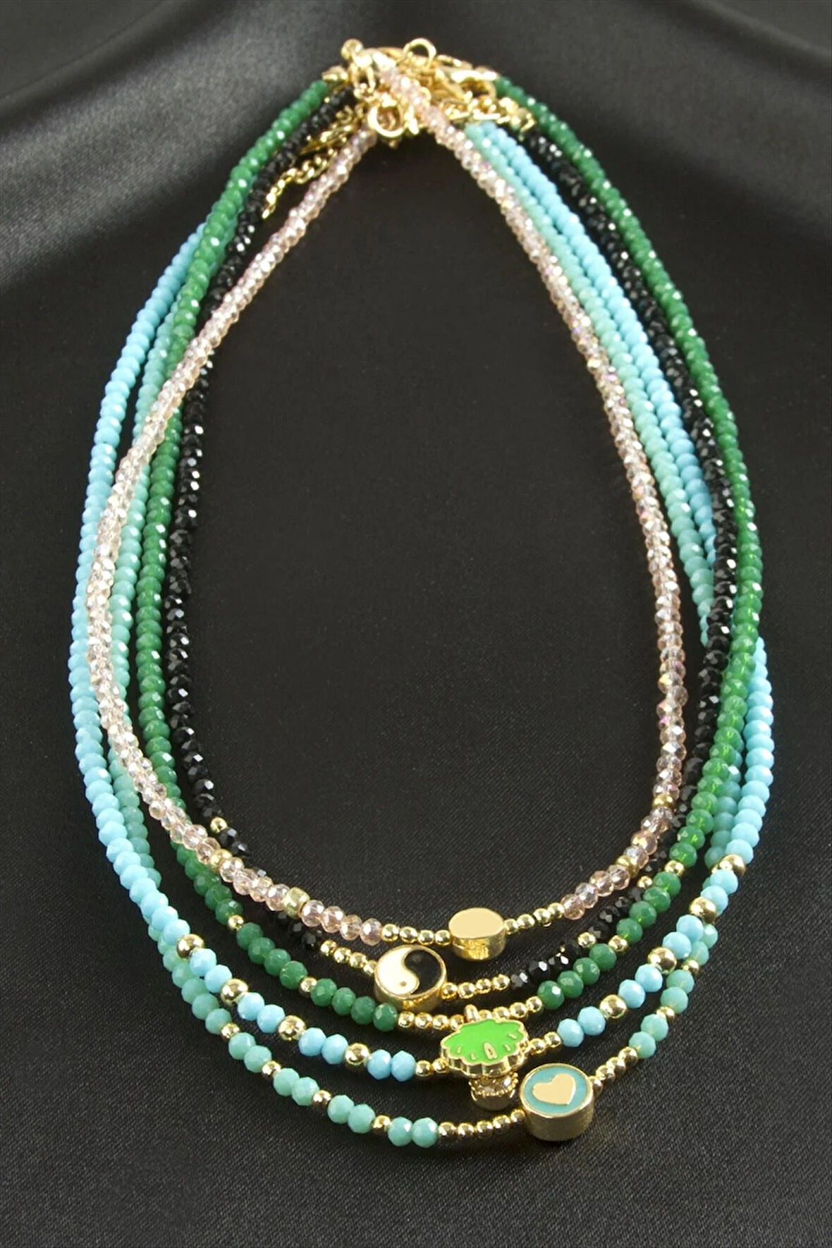 Karışık Kristal Kolye 1 Adet