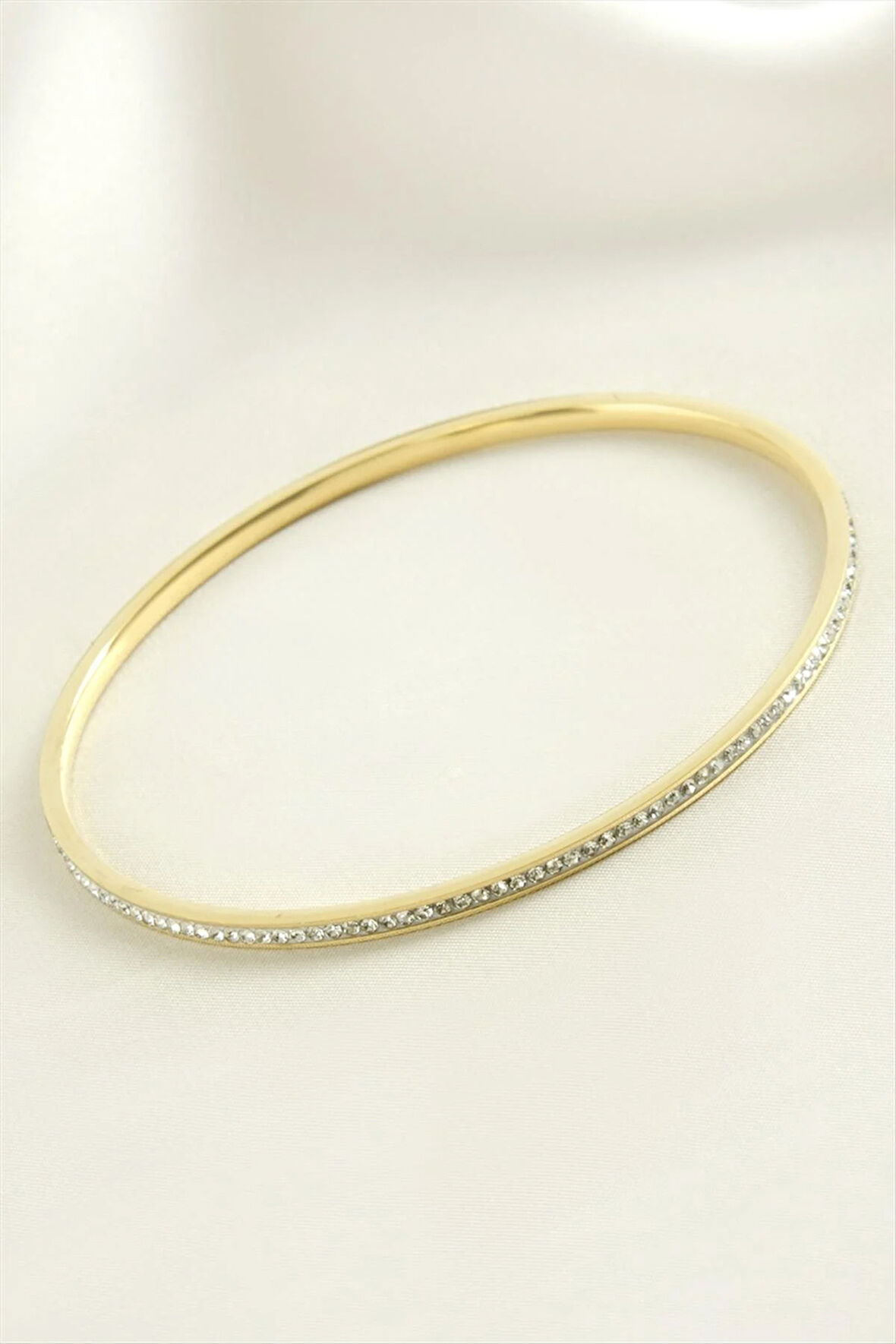 Taşlı Lüks Çelik Bilezik