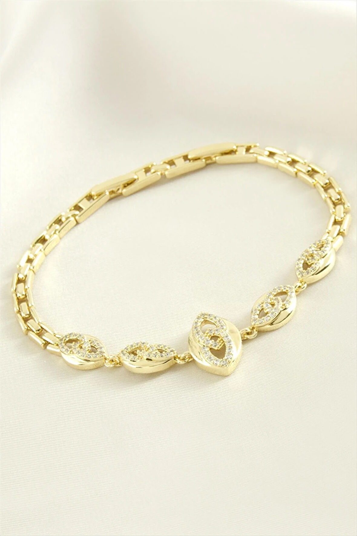 Xuping Sonsuzluk Zirkon Taşlı Lüks Çelik Bileklik