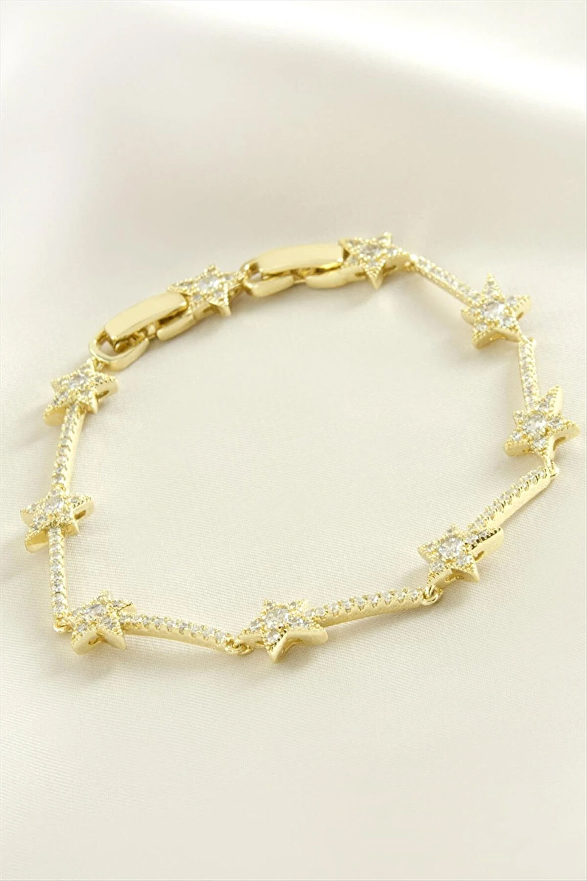 Xuping Yıldız Zirkon Taşlı Lüks Çelik Bileklik