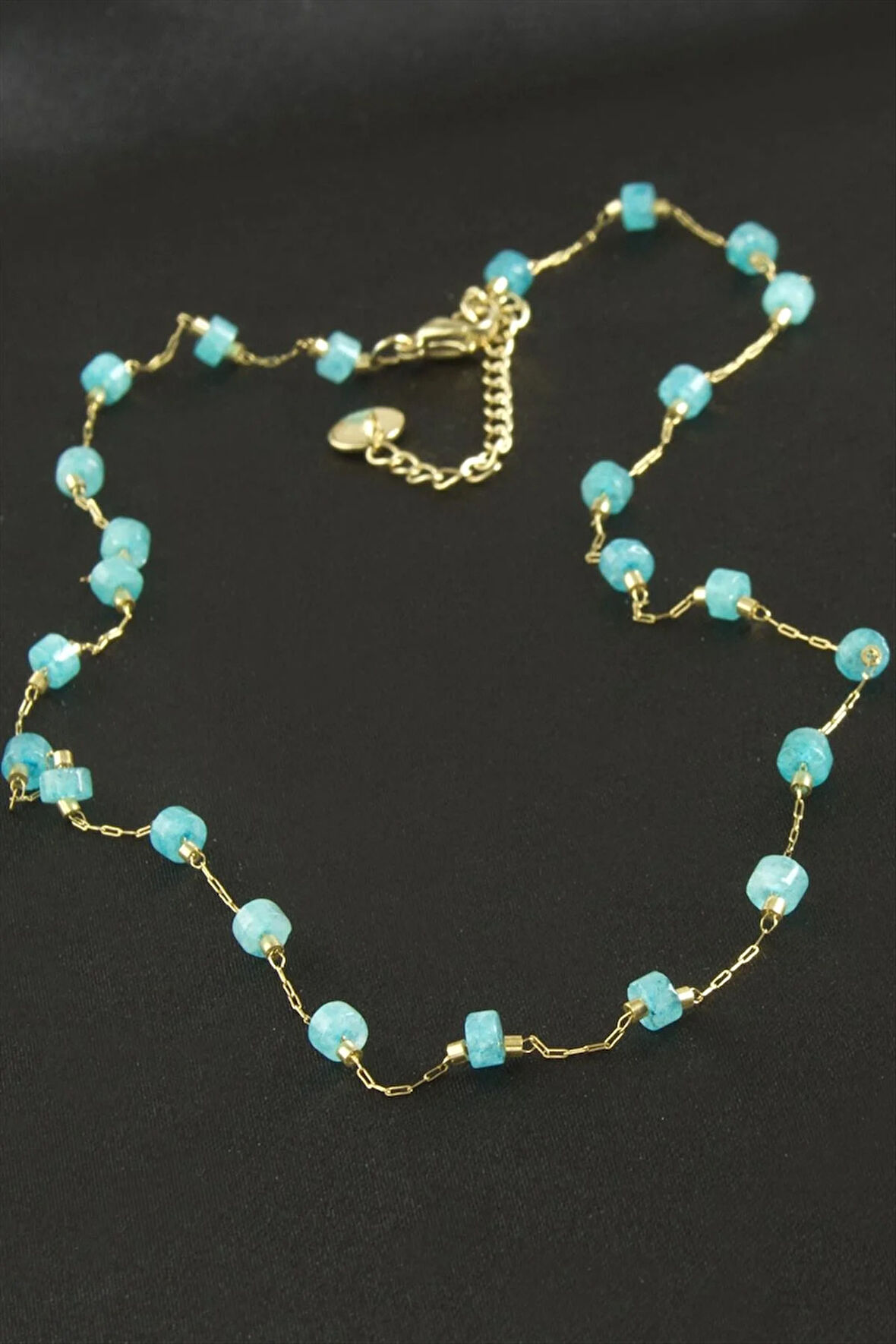 Boncuk Lüks Çelik Kolye