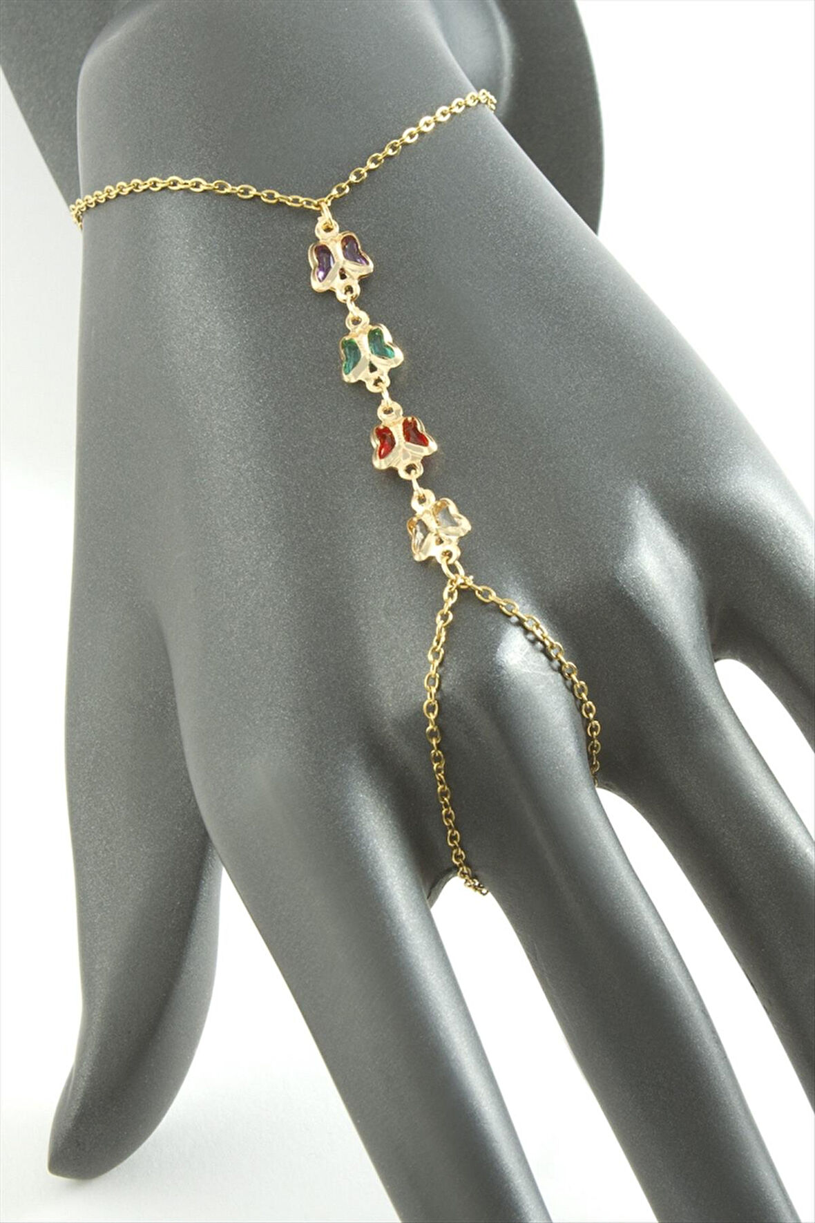 Kelebek Taşlı Lüks Çelik Şahmeran