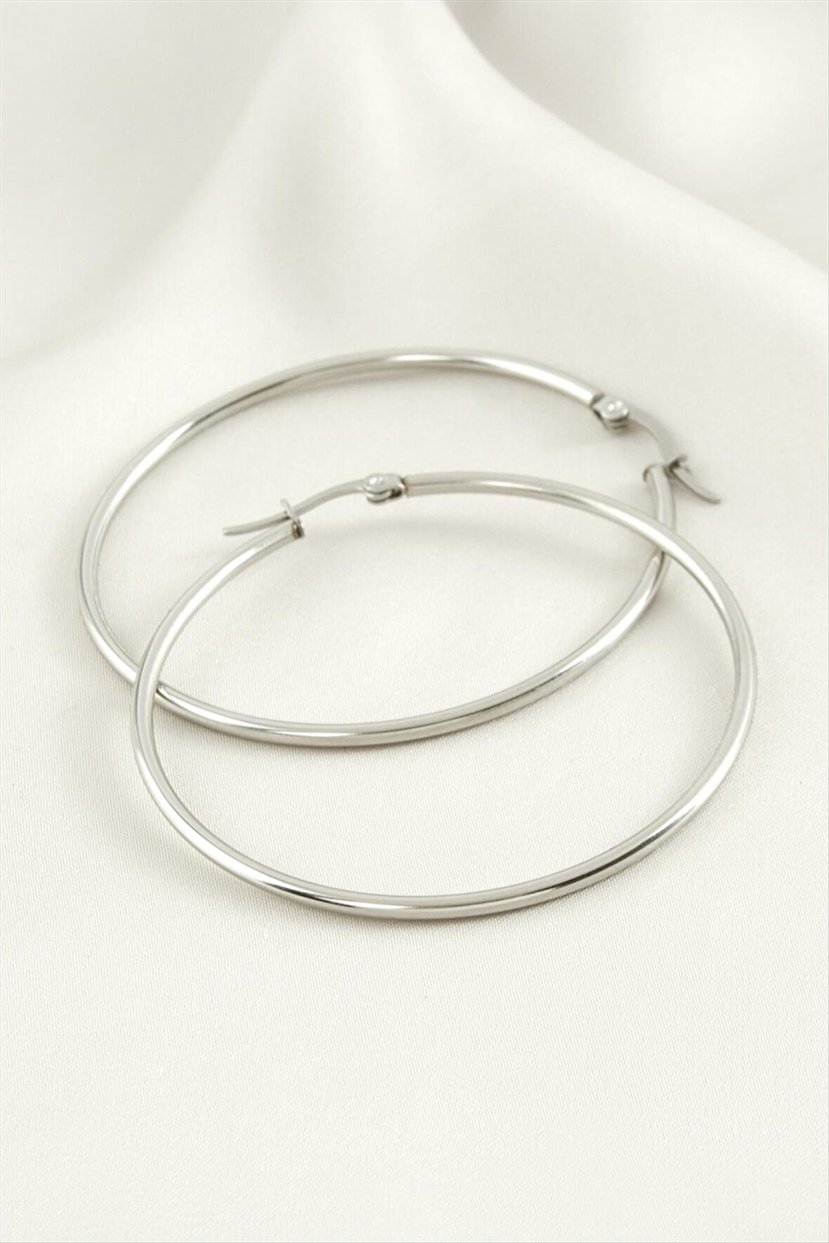 Halka Lüks Çelik Küpe 5 cm