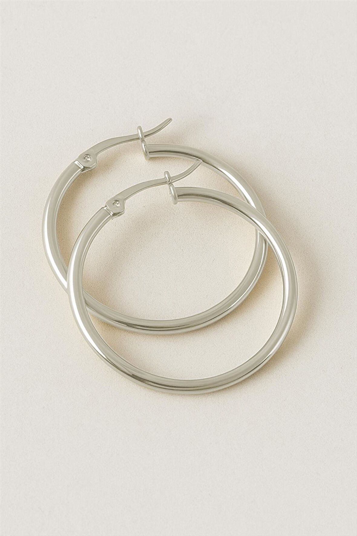 Halka Lüks Çelik Küpe 4,5 cm