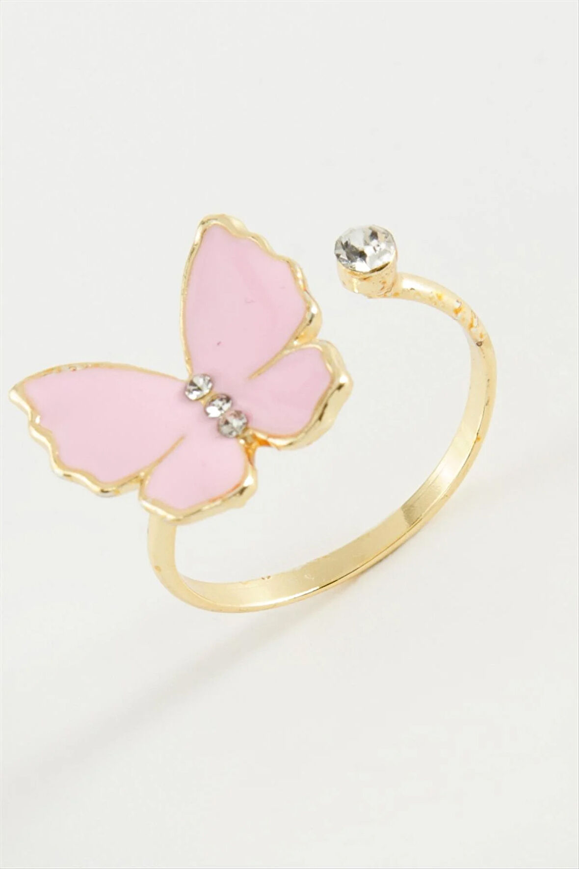 Kelebek Taşlı Mineli Yüzük