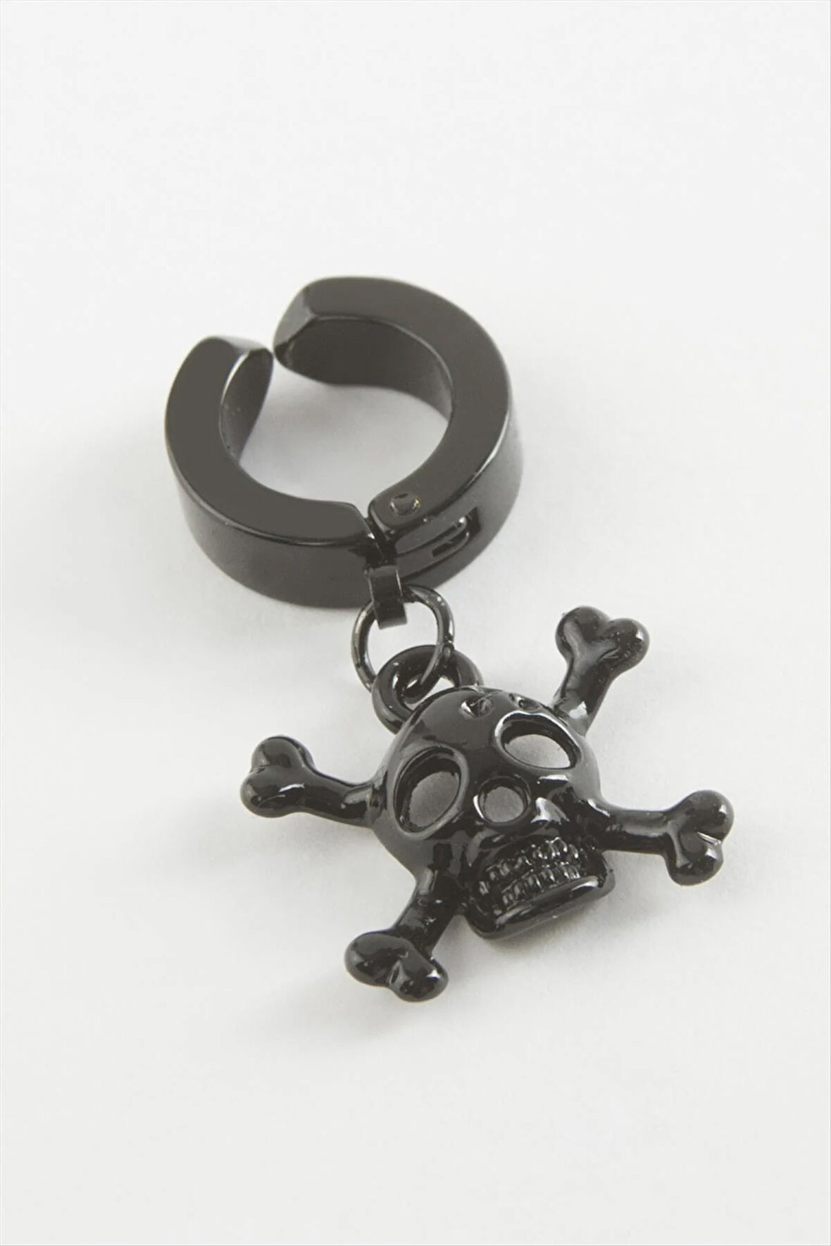 Kuru Kafa Çelik Erkek Küpe (Kıstırmalı) 1 Adet