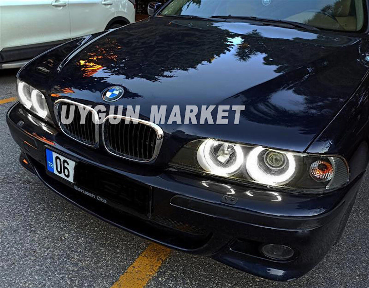 BMW E39 Angel Halka Seti Beyaz 4 Adet , e39 beyaz far içi halka , bmw cotton angel , e39 angel seti