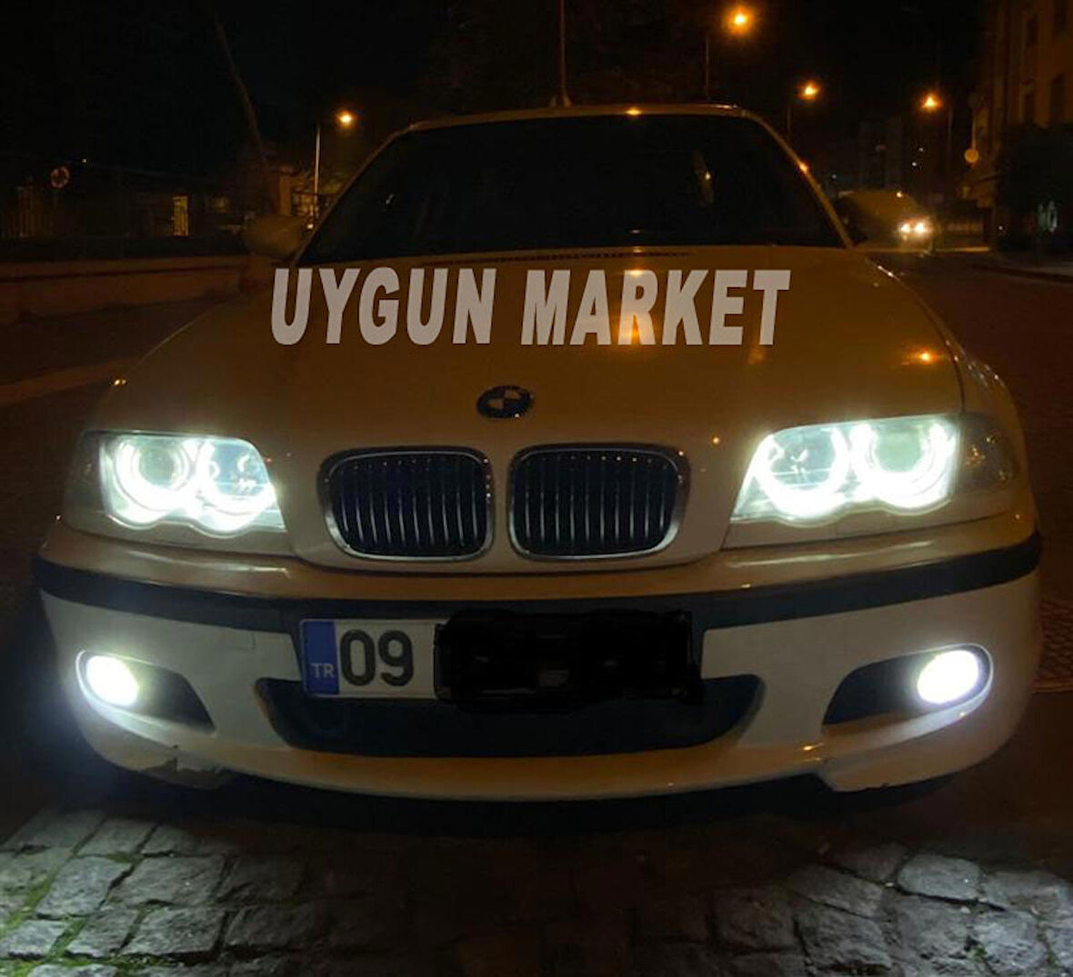 BMW E46 Cotton Angel Halka Seti Beyaz , e46 beyaz far içi halka , bmw beyaz halka , e46 angel set