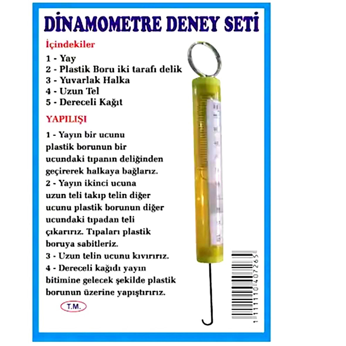 Bozkırlı Dinamometre Deney Seti - 3 adet