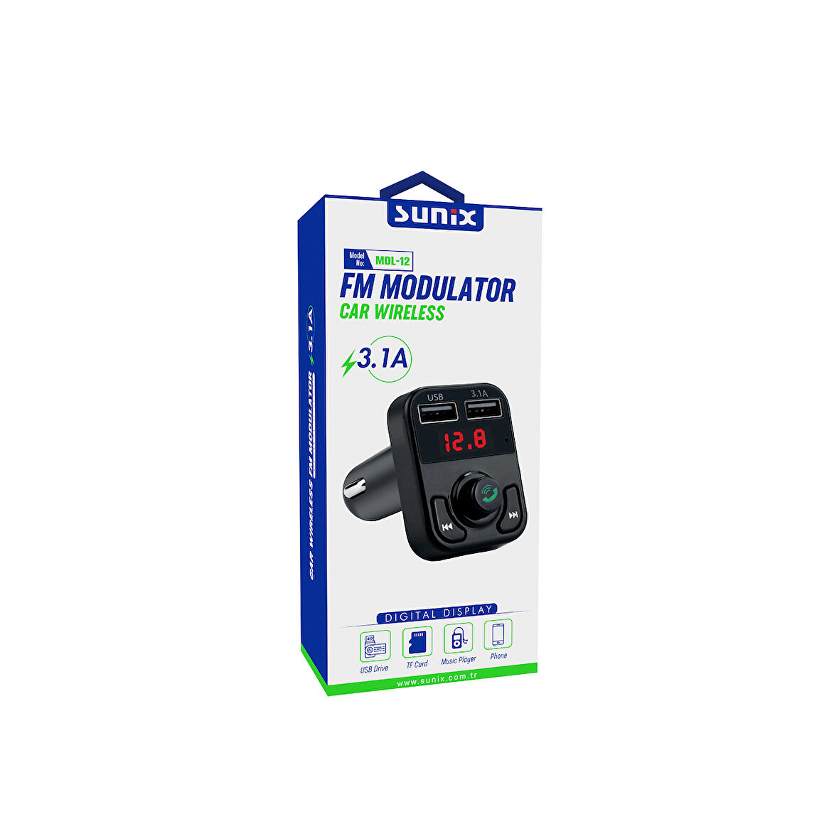 BLUETOOTH FM MODÜLATÖR TRANSMİTTER MDL12