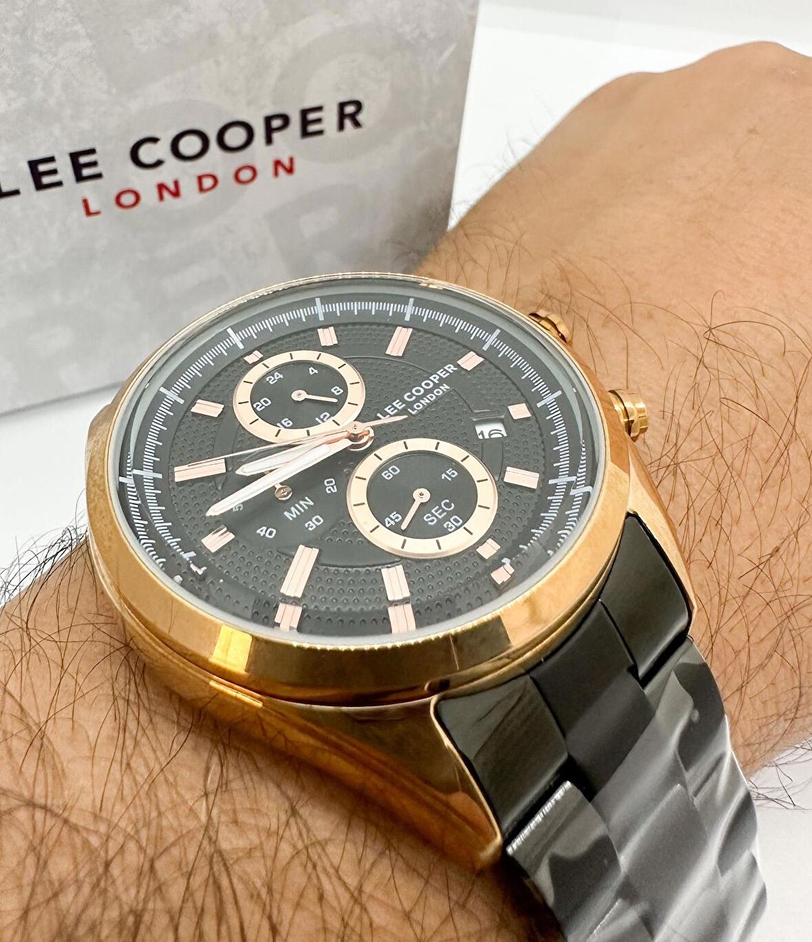LEE COOPER ROSE KASA İYON KAPLAMA ÇELİK ERKEK KOL SAATİ