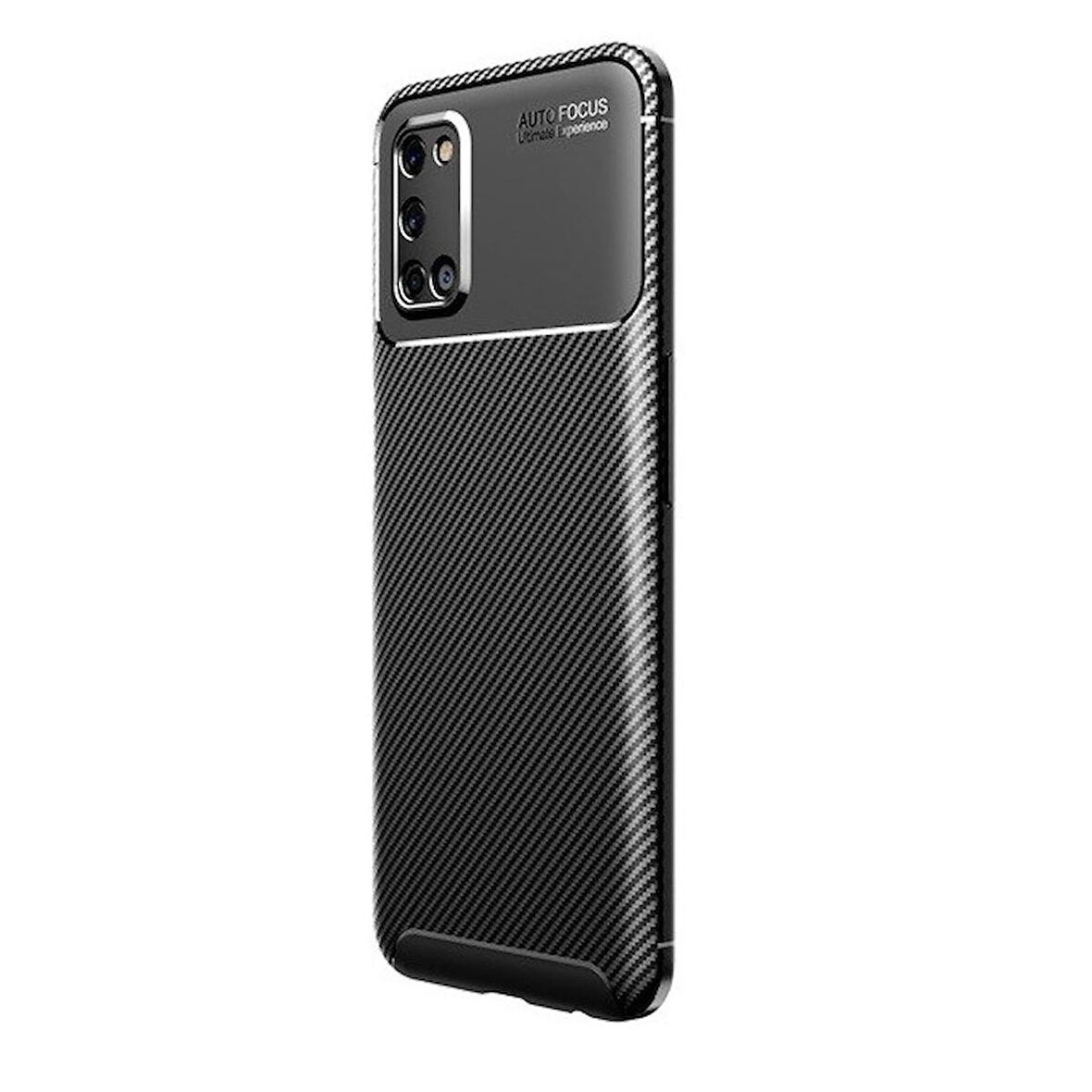 Smcase Oppo A92 Kılıf Ultra Soft Negro Karbon Silikon  Tam Kapatan Ekran Koruyucu
