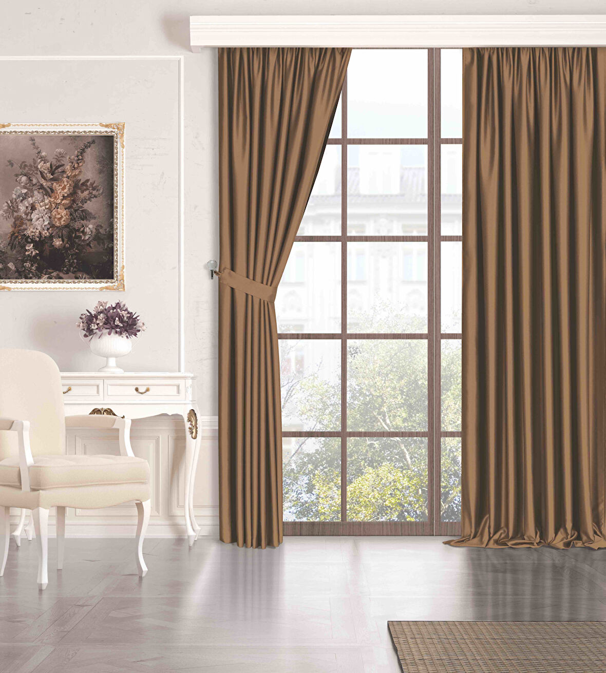 Quartz Blackout Camel Rengi Karartma Perde