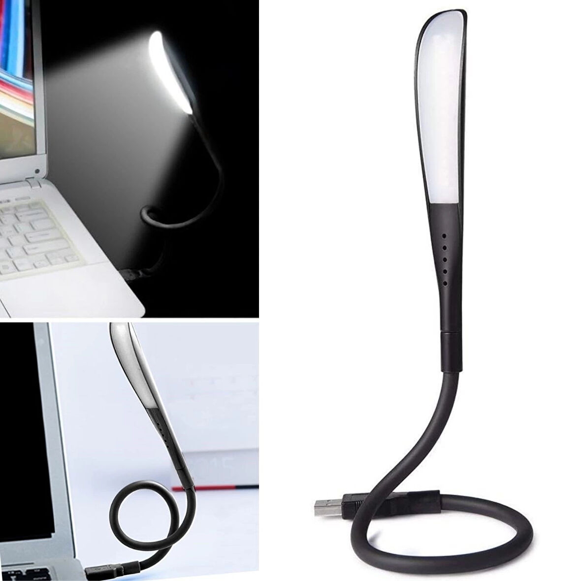 BUFFER® USB Girişli 14 Ledli 3 Kademeli Dokunmatik Masa/Kitap Okuma Lambası Ledi Siyah