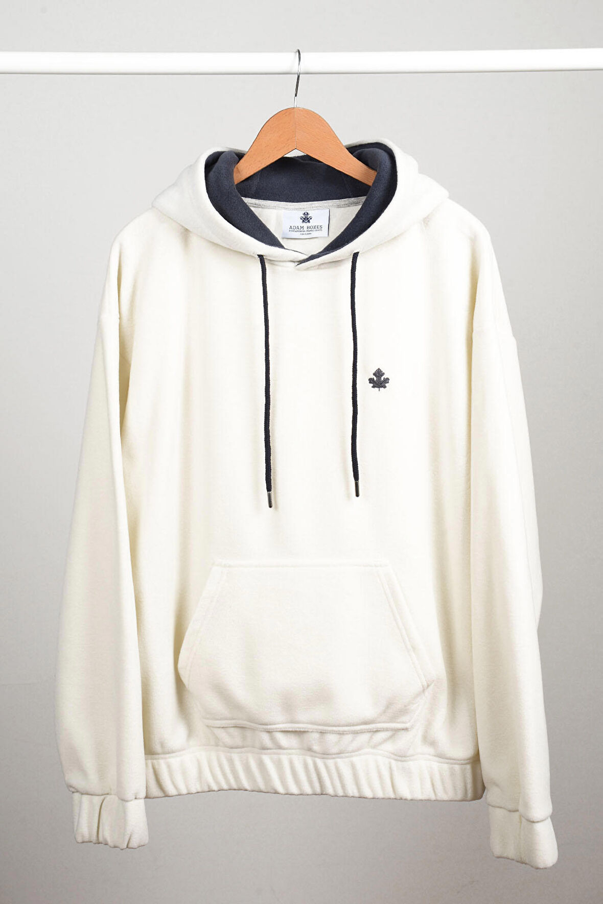 Adam Boxes Oversize Kapüşonlu Polar Sweatshirt N-Myndo - Ekru