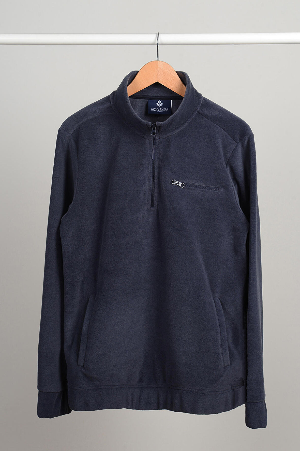 Adam Boxes Yarım Fermuarlı Polar N-Cauno - Füme