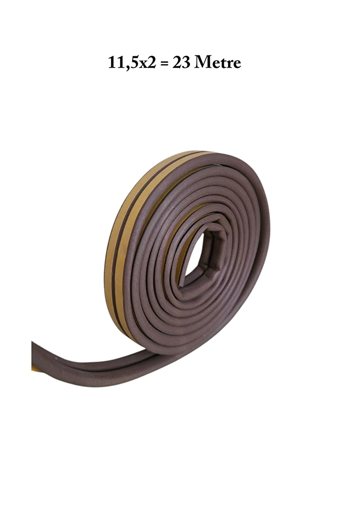 Pencere Fitili Yapışkanlı ( Kahverengi ) Kapı Pencere Bandı Bantları 11,5*2Metre=23 Metre