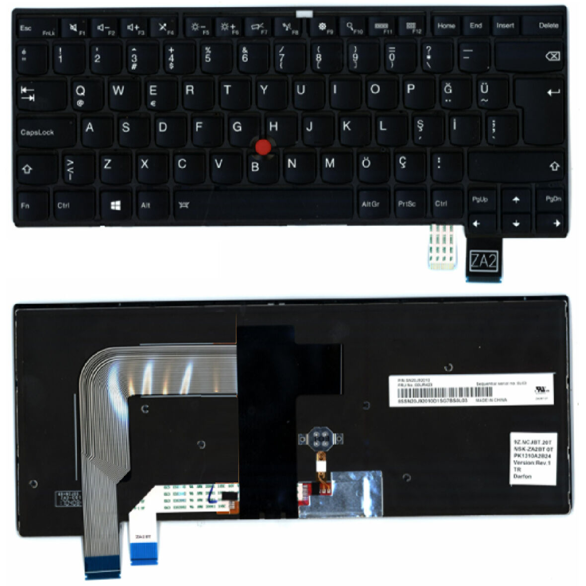 Lenovo 01EN671, 01EN682, 01EN712, 01EN710 Uyumlu Klavye Tuş Takımı Tuş Seti Siyah Türkçe