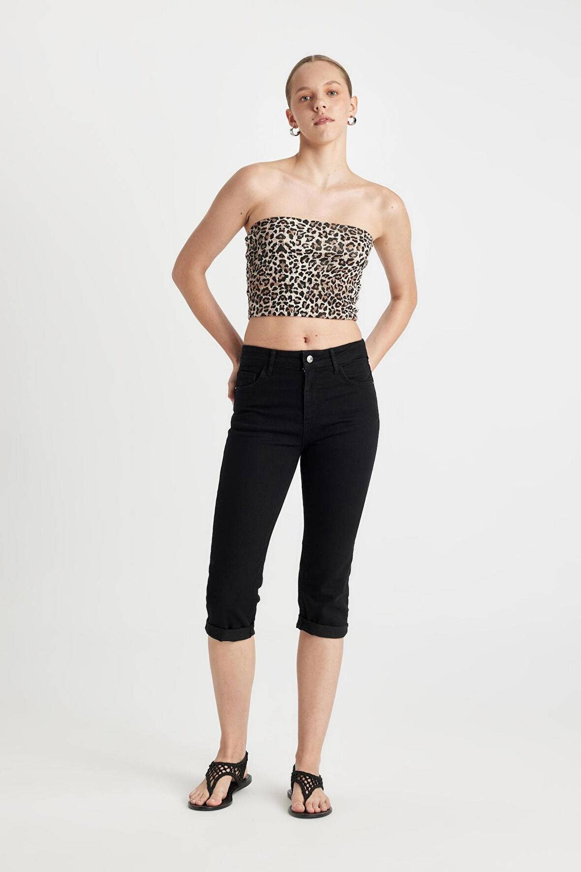 DeFacto Yüksek Bel Jean Kapri B9177AX24SMNM40