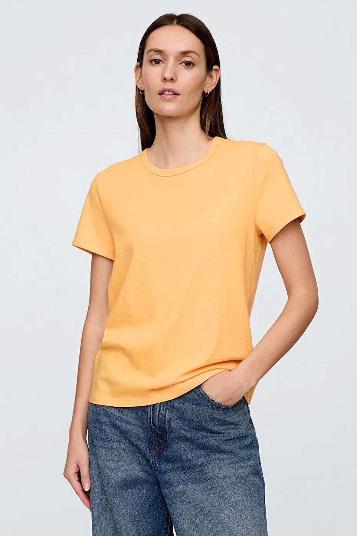 Gap V-SS Fav Crew Solid Kadın Tişört