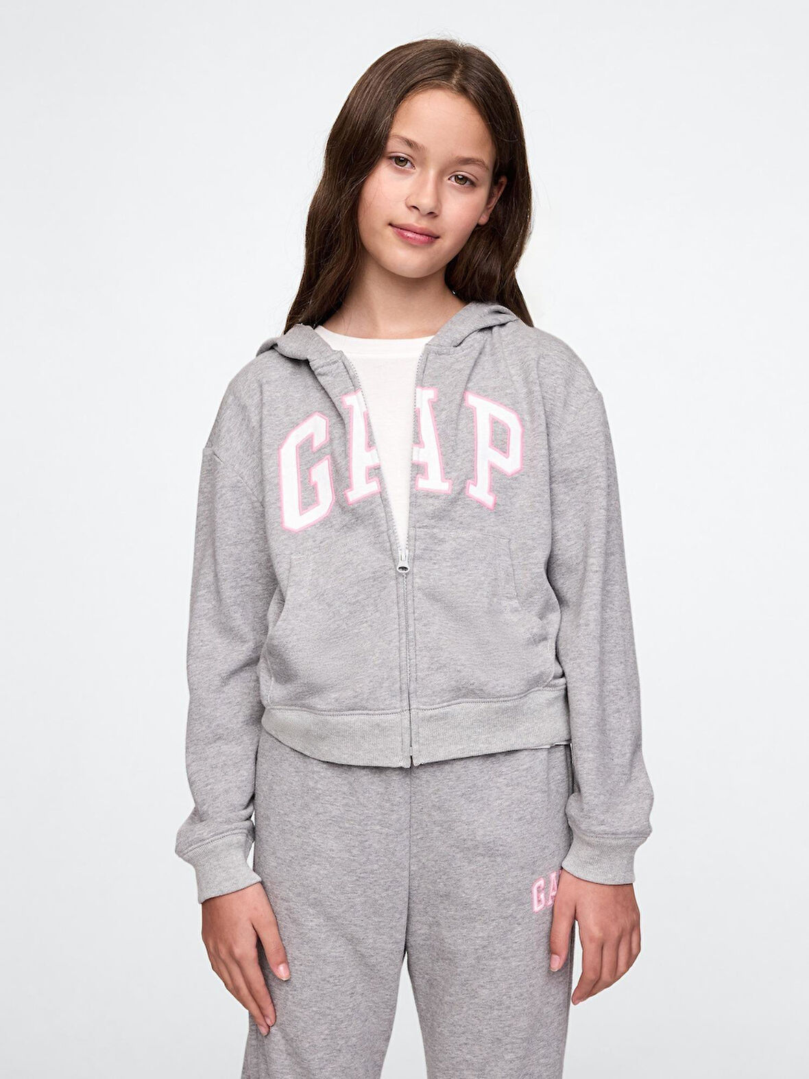 GAP 746744000 V-Frch Ft Logo Fz Kız Çocuk Eşofman Üstü