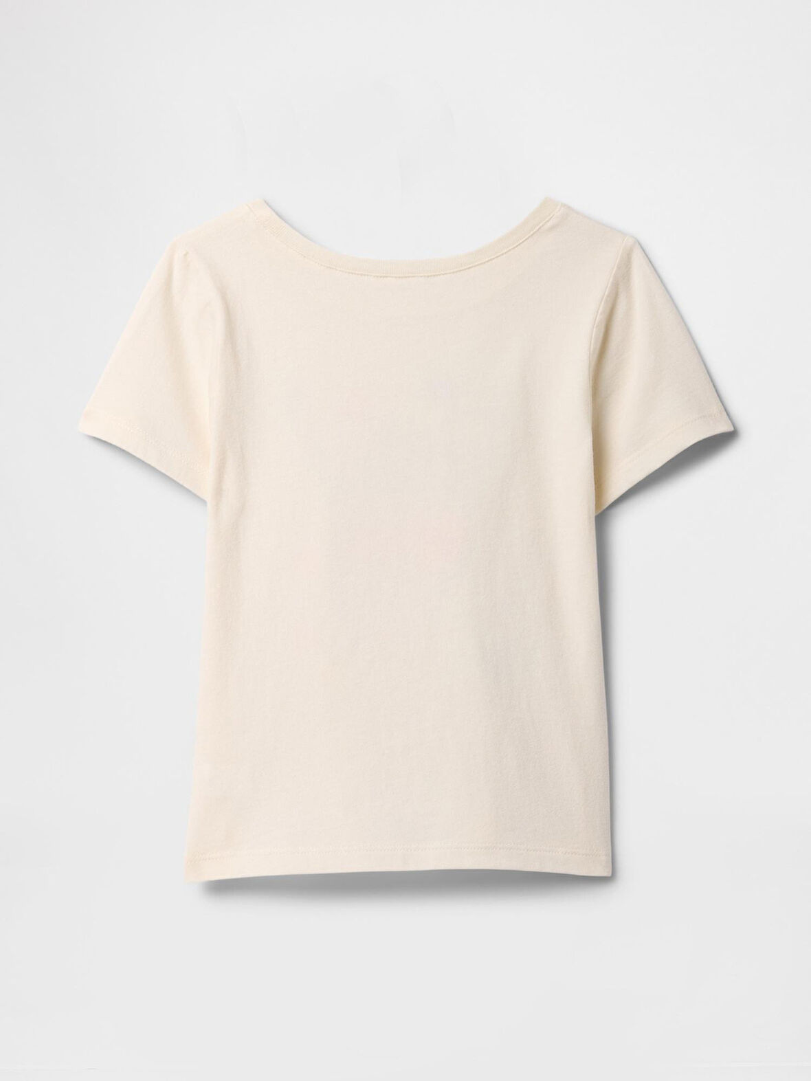 GAP Kız Çocuk Logolu Polo Yaka Krem Tişört 710285001