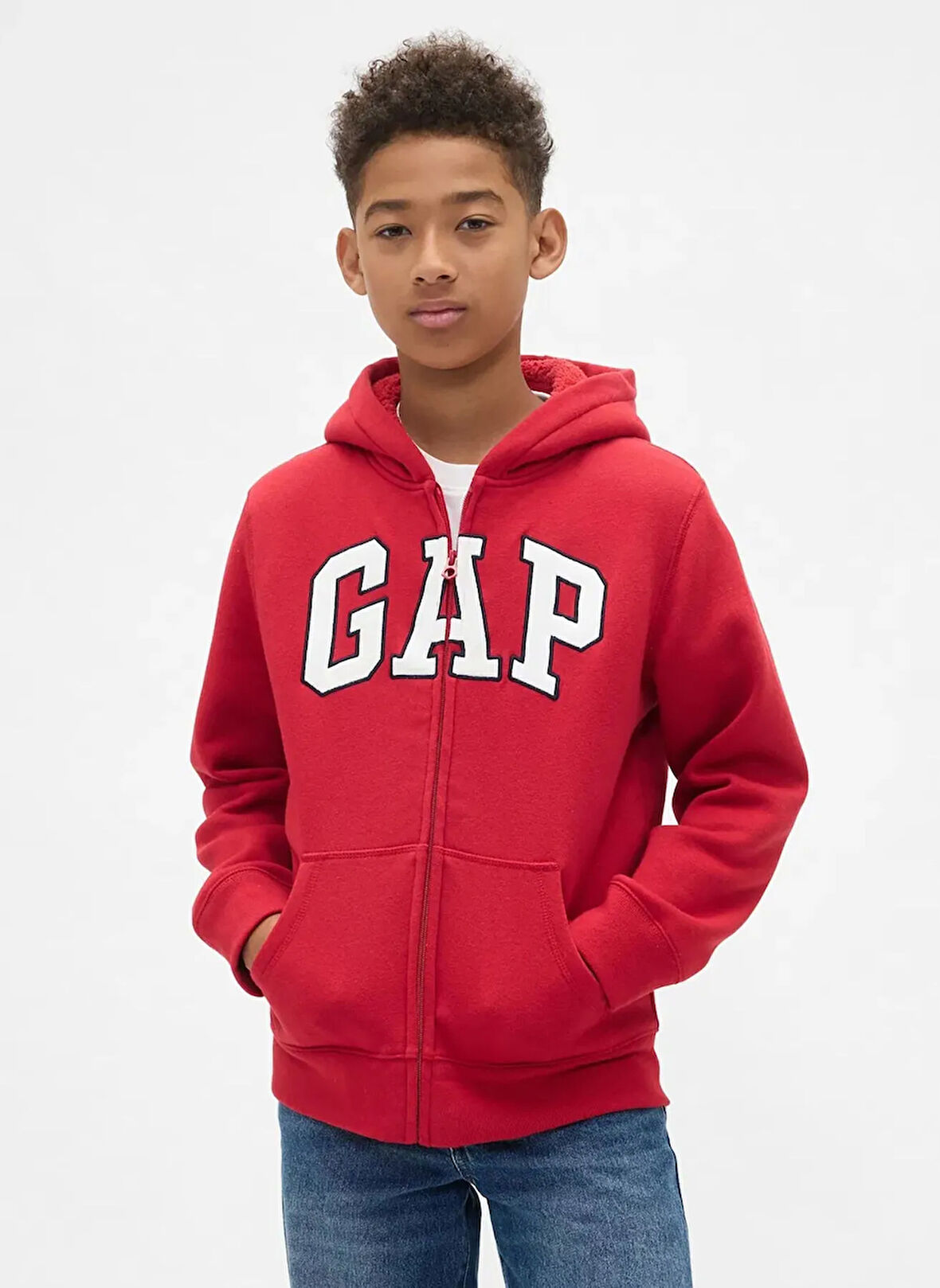 Gap Baskılı Erkek Çocuk Kırmızı Sweatshırt 789866000