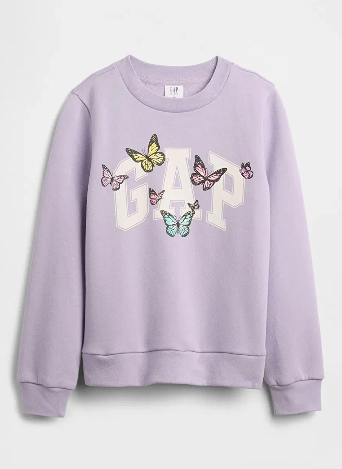 Gap Baskılı Kız Çocuk Mor Sweatshırt 721472004