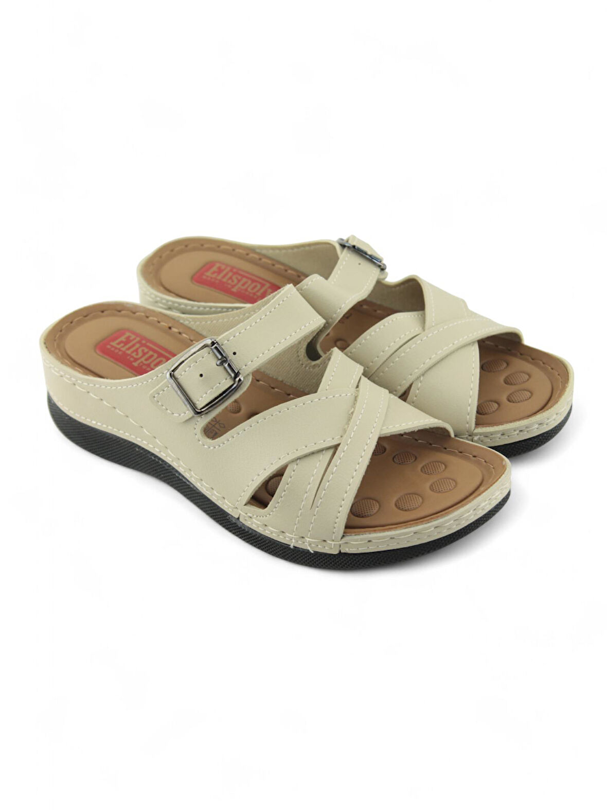 Kadın Üç Bantlı Tek Tokalı Terlik