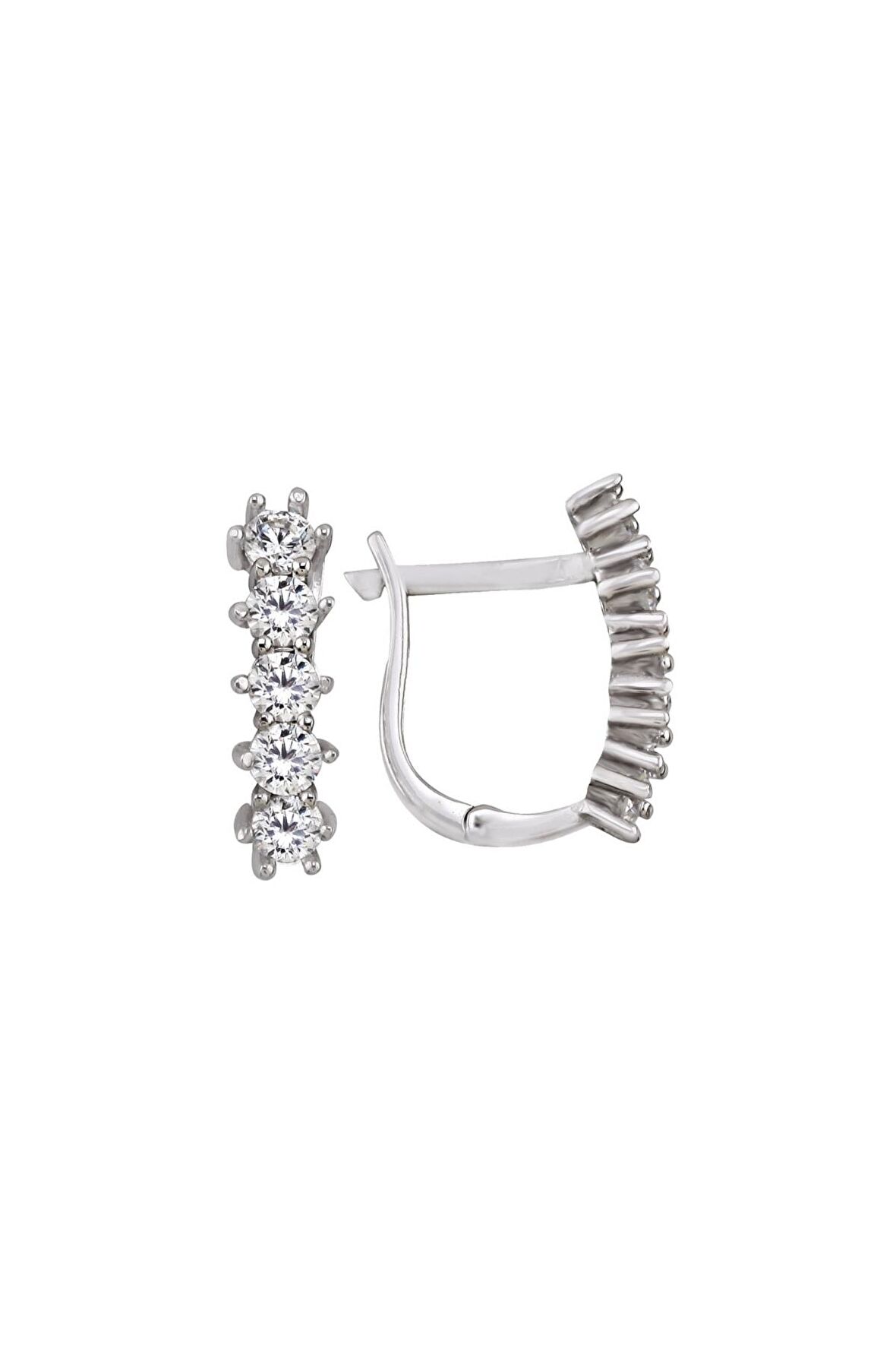 Zirkon Taşlı 925 Ayar Gümüş Küpe - K010901