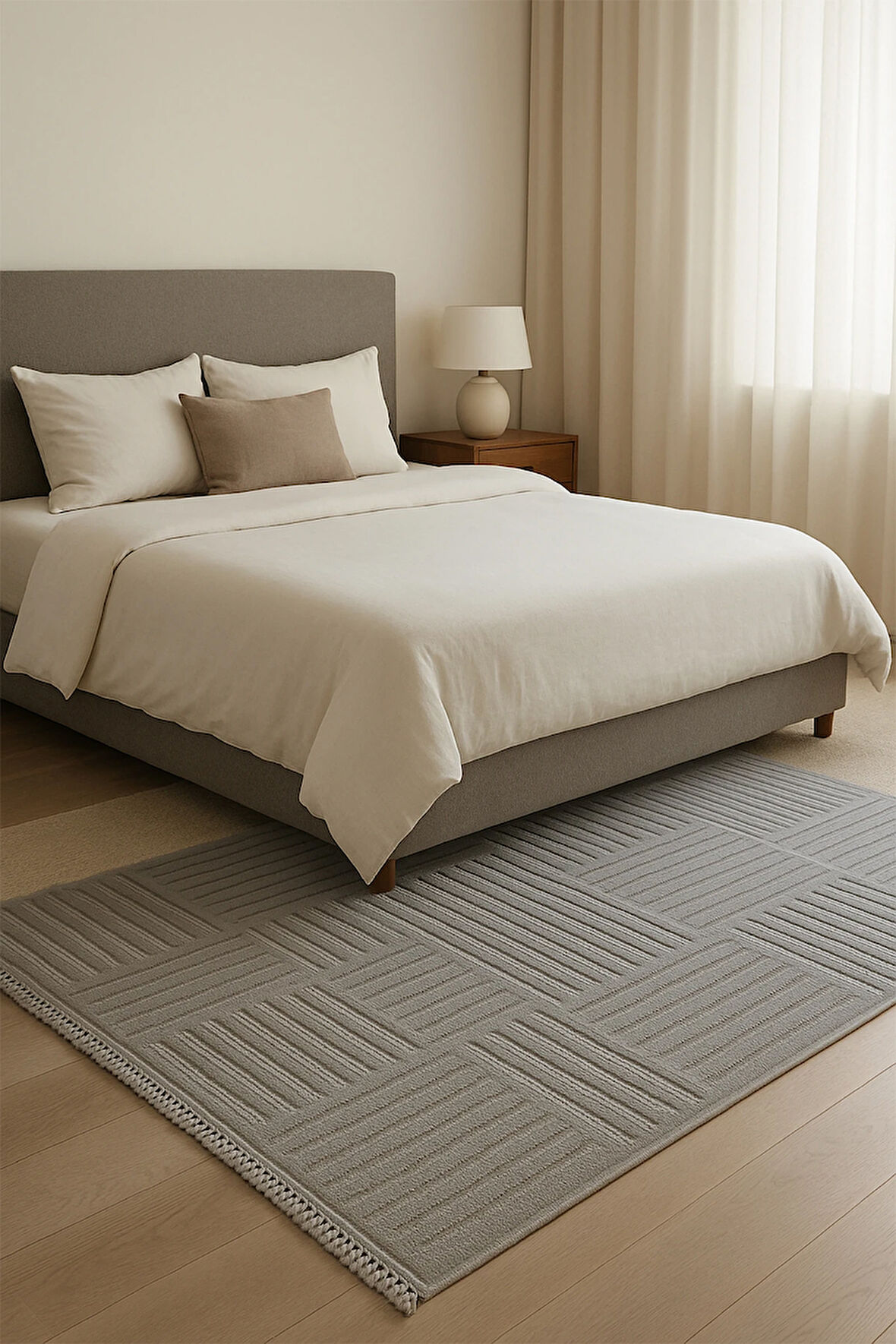 Lioren 9202 Koyu Gri - Salon, Koridor (Yolluk), Mutfak, Antre, Yatak ve Oturma Odası Halısı