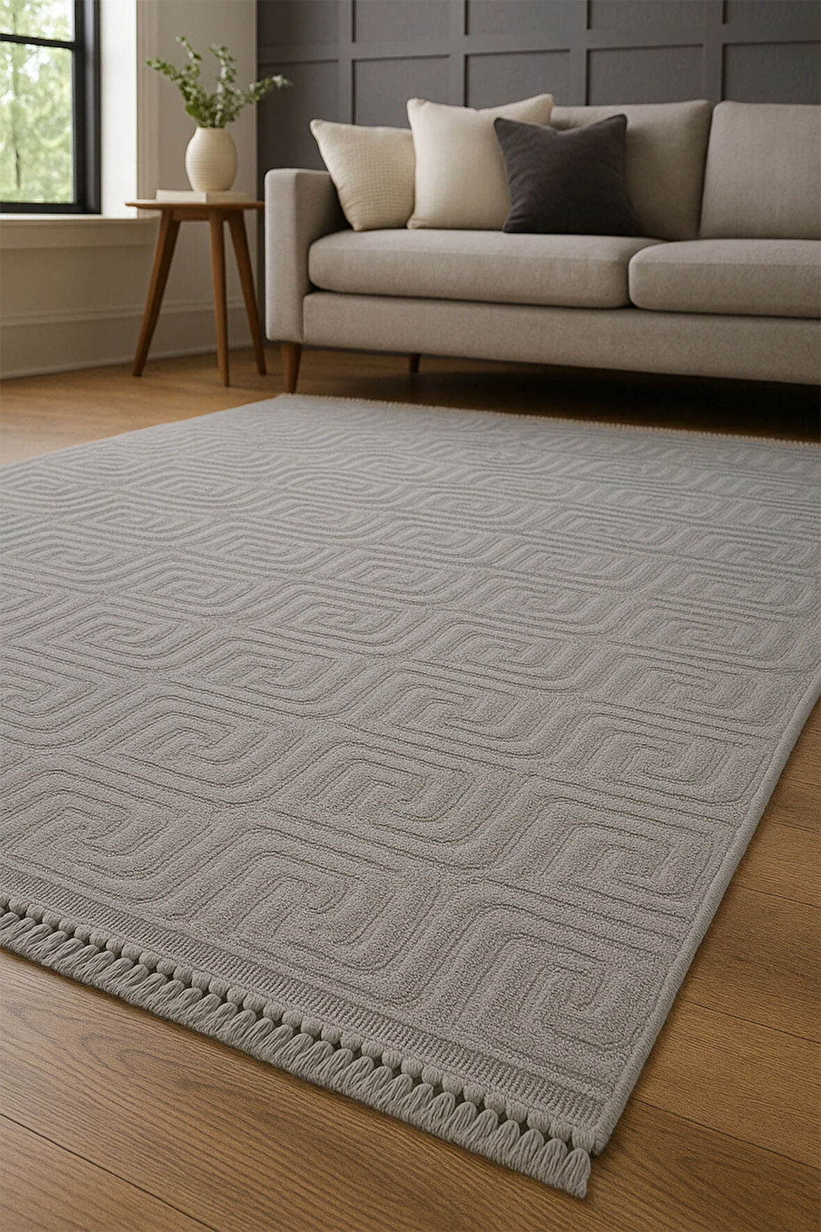 Lioren 9210 Koyu Gri - Salon, Koridor (Yolluk), Mutfak, Antre, Yatak ve Oturma Odası Halısı