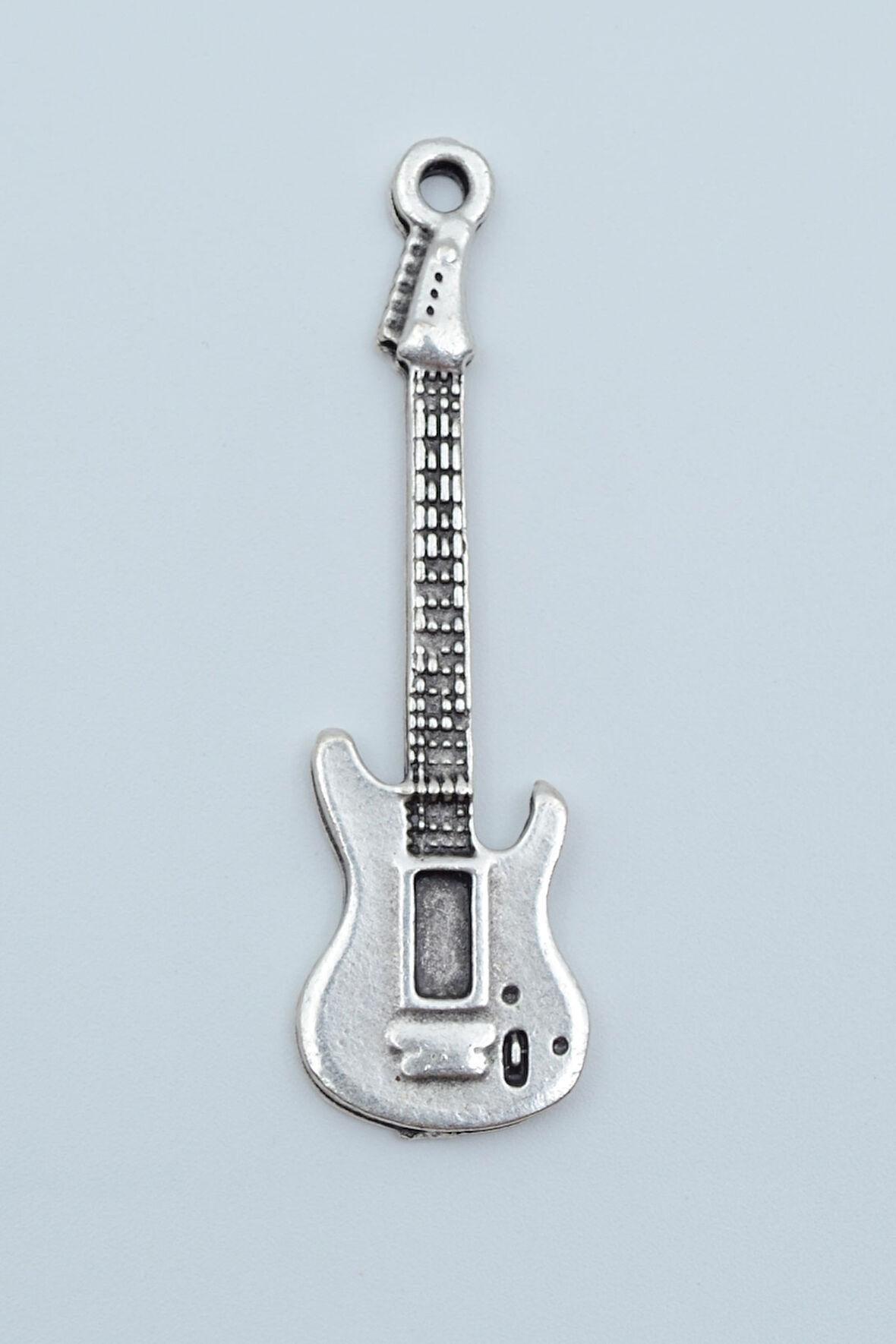 Elektro Gitar Gümüş Kaplama Kolye Ucu