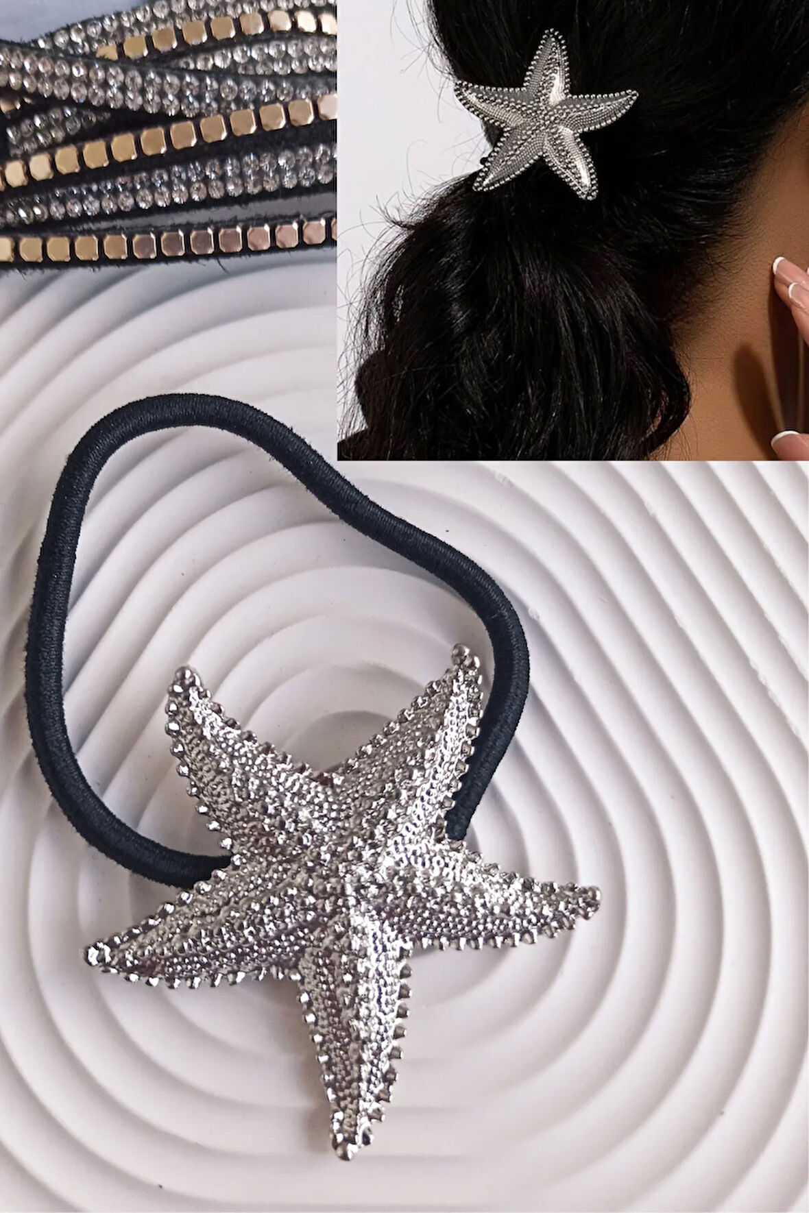 Pinterest Kadın Metal  İthal Lastik Toka 1 Adet