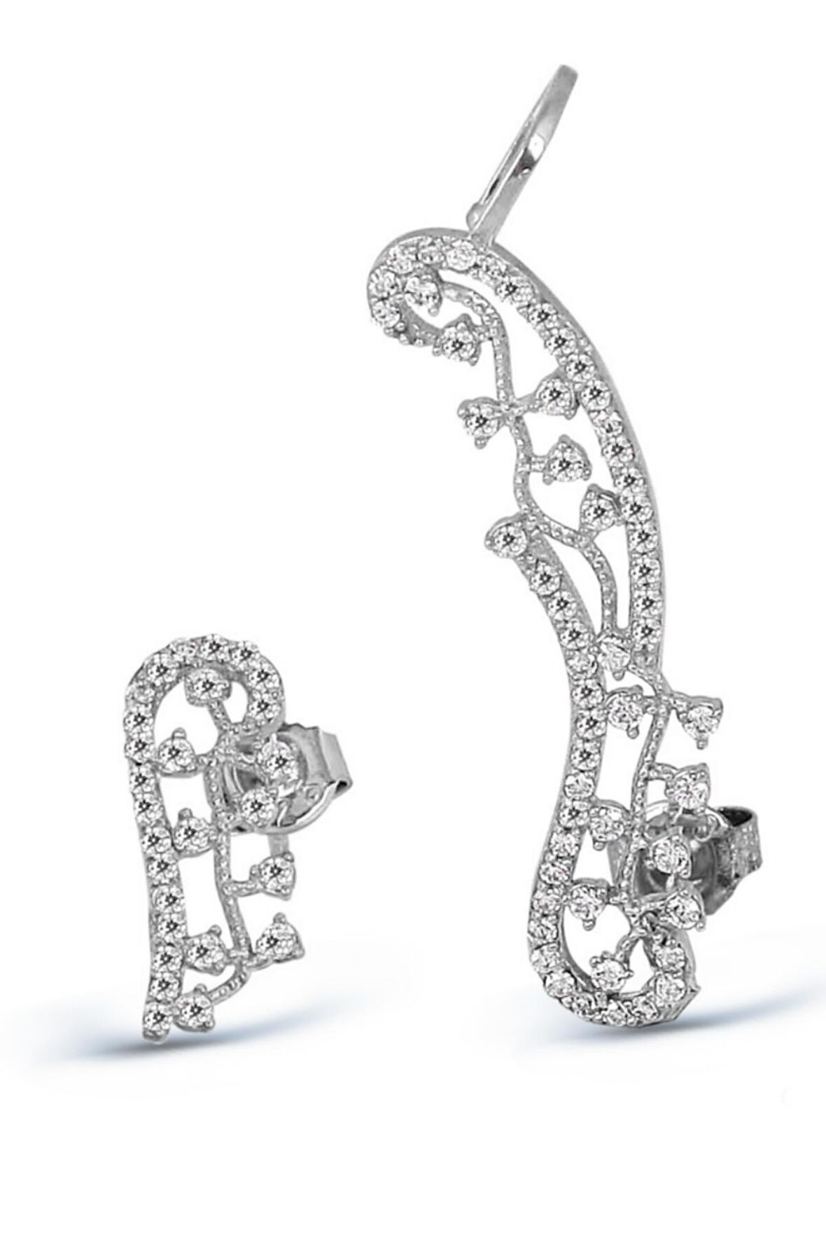 Zirkon Taşlı 925 Ayar Gümüş Küpe - K021801