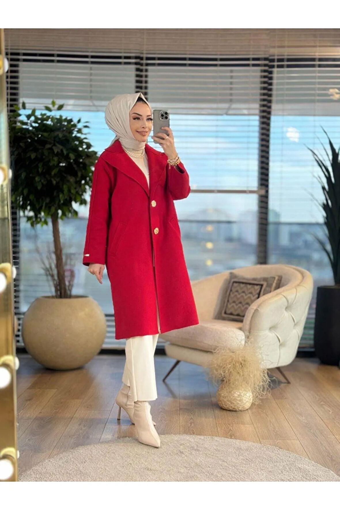 DİANA Kaşmir Tesettür Kaban