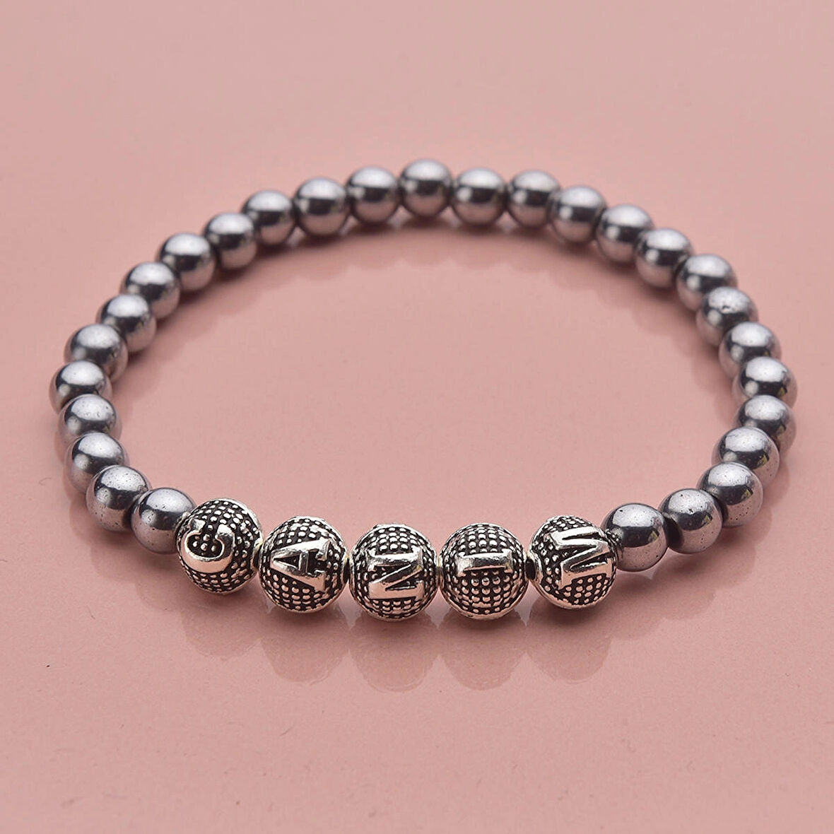 Canım Yazılı Hematit Erkek Kadın Bileklik Takı Hediyelik Aksesuar