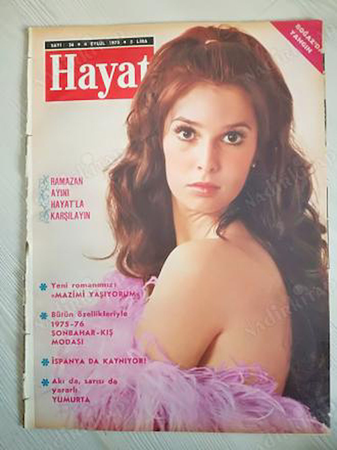 HAYAT DERGİSİ-4 EYLÜL1975 SAYI:36-64 SAYFA EKSİKSİZ/ORTA SAYFADA İ. HAKKI ALTINBEZER’İN AYET POSTER  ’ANCAK SANA TAPARIZ YALNIZ SENDEN YARDIM İSTERİZ’