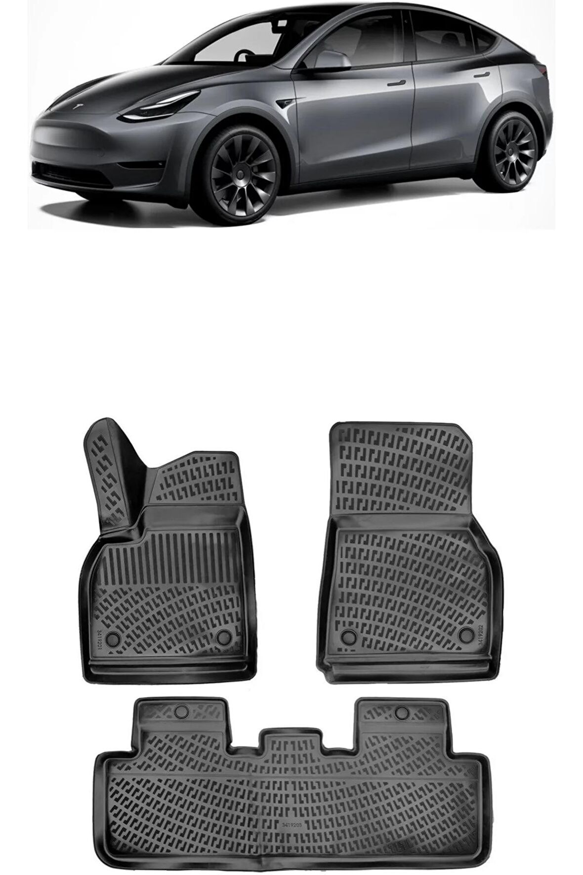 Rizline Tesla Model Y 2019 Sonrası 3D Havuzlu Paspas