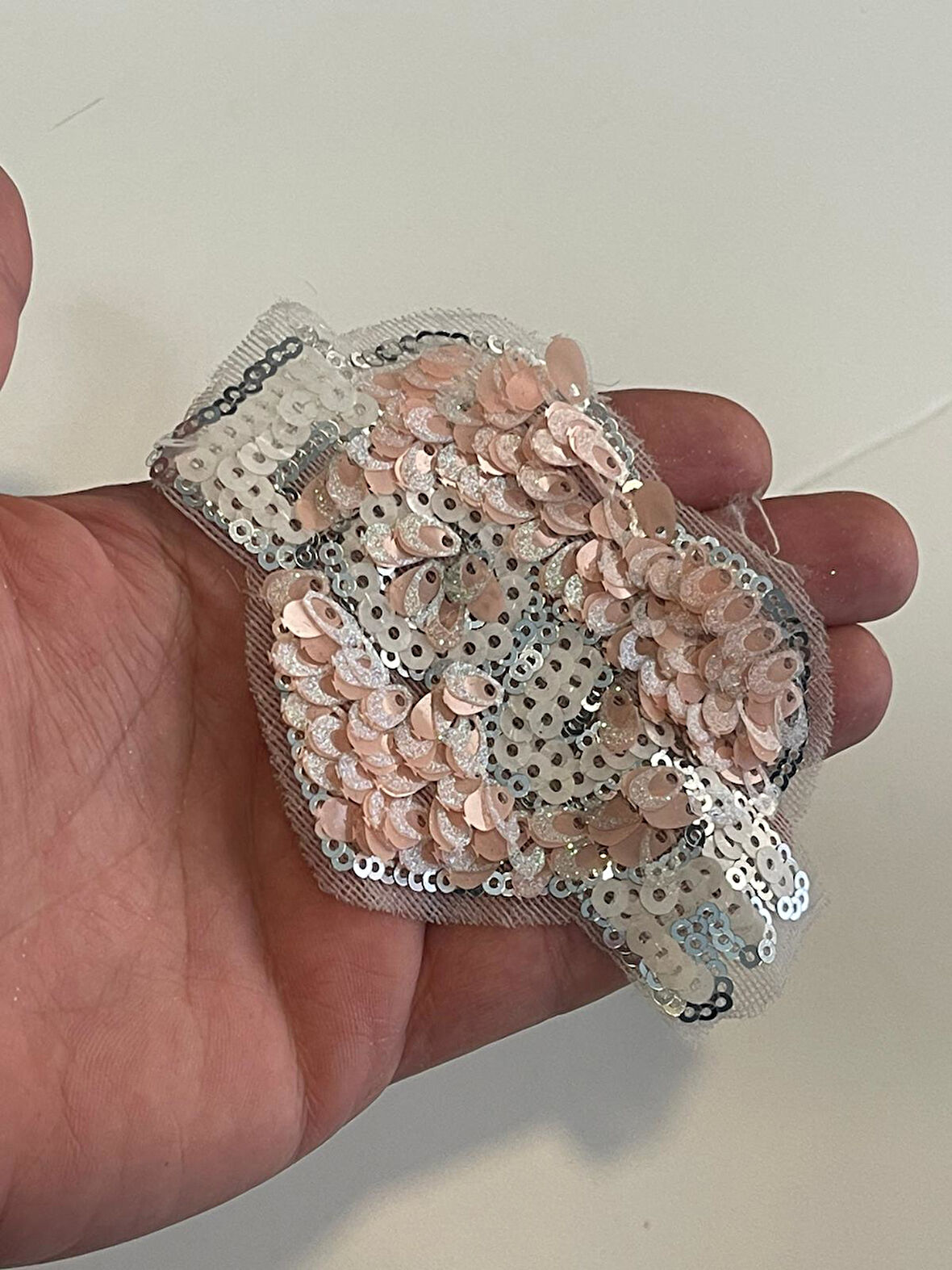 10X6 CM PUL PAYETLİ LOVE APLİK YAMA AKSESUAR