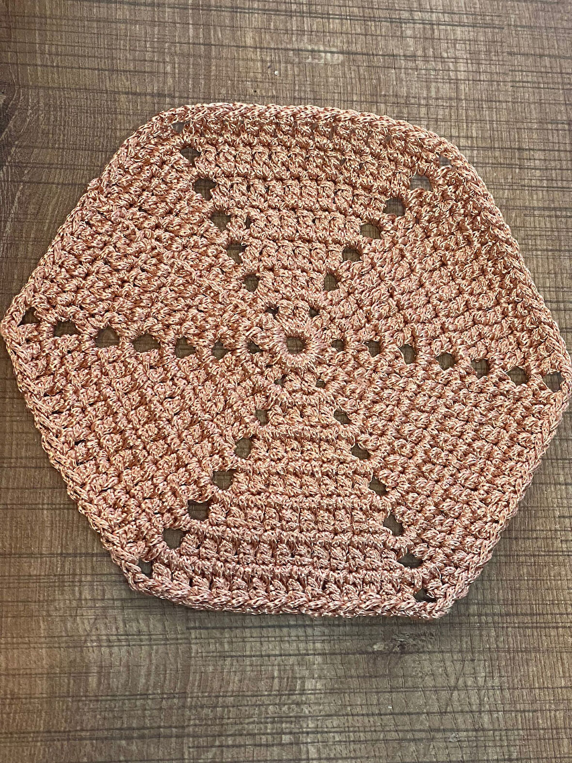 EL ÖRGÜSÜ POLYESTER MAKROME 6 KÖŞELİ DİKİŞ HOBİ AKSESUAR MOTİF