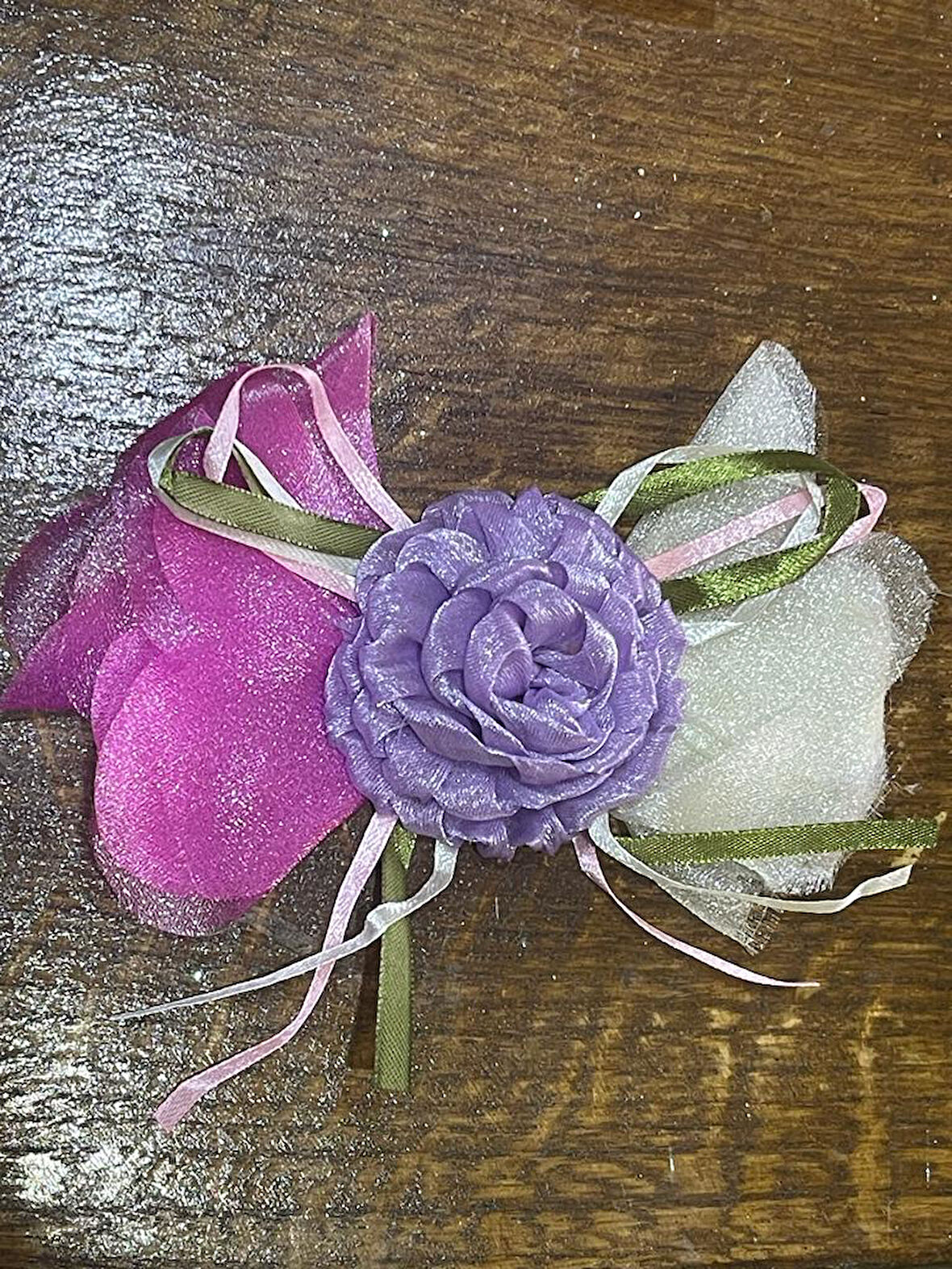 16X10 CM MOR ÇİÇEKLİ FİYONK APLİKE ARMA DİKİŞ VE HOBİ AKSESUARI