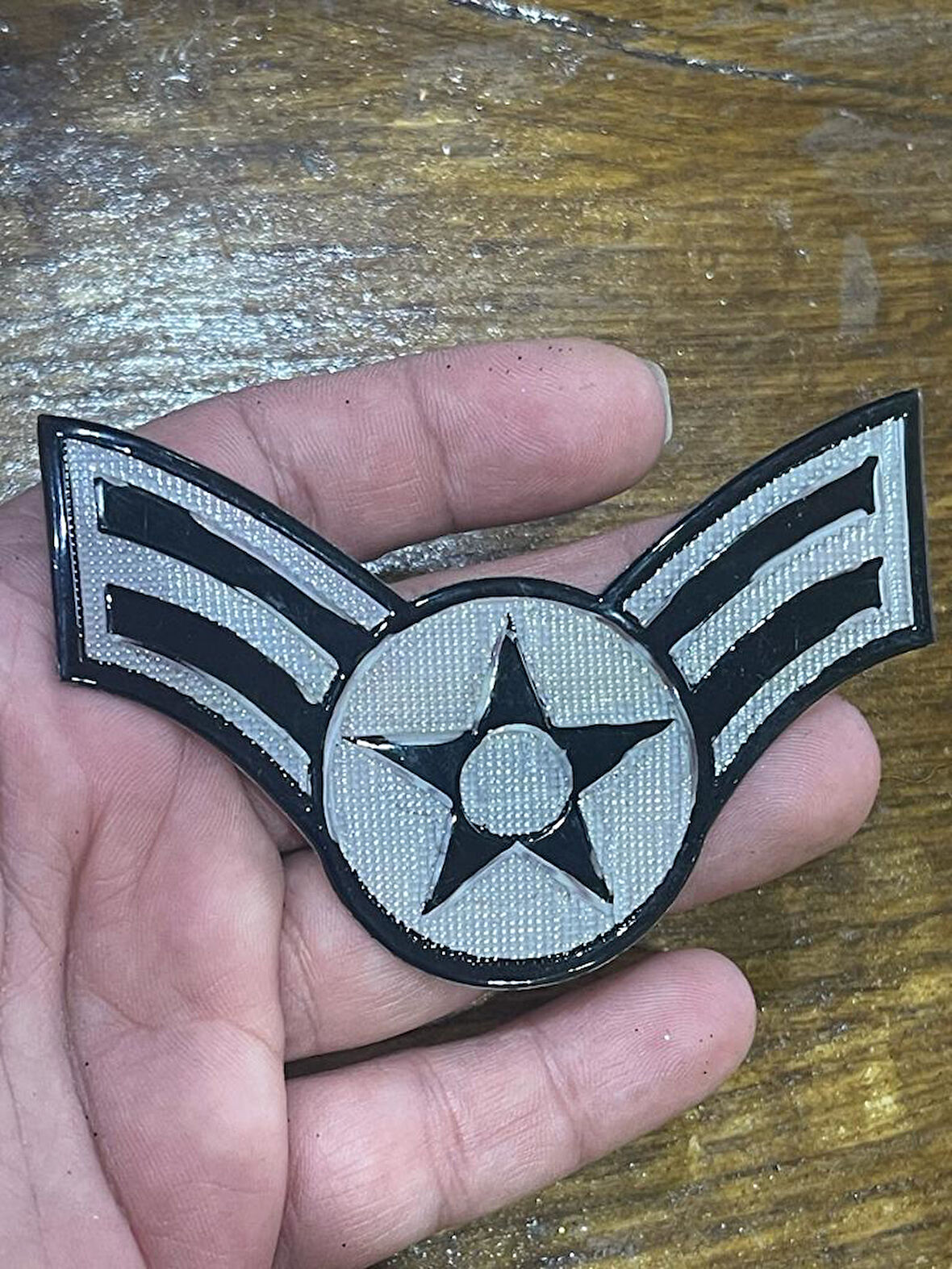 9X4 CM YILDIZLI ŞEFFAF APOLET ARMA DİKİŞ HOBİ ÇANTA AKSESUARI