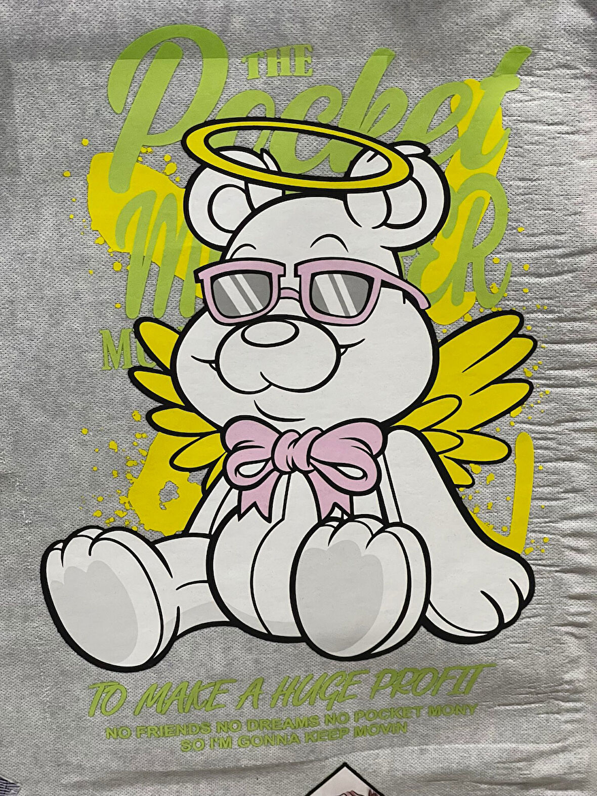 ÜTÜ İLE YAPIŞAN RENKLİ AYI BASKI APLİKE TİŞÖRT BASKI TRNSFER BASKI