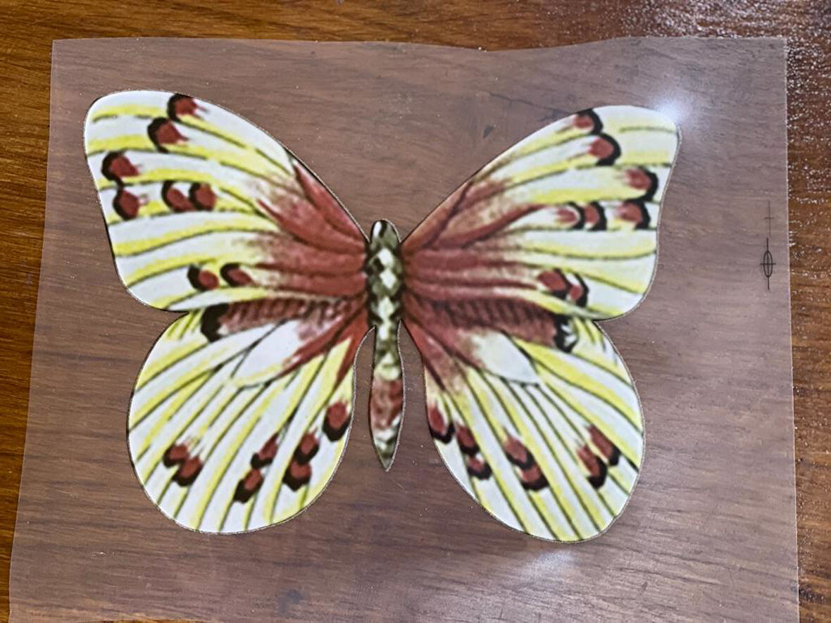 20X10 CM ÜTÜ İLE YAPIŞAN TRANSFER BASKI KELEBEK APLİKE ARMA TİŞÖRT BASKI