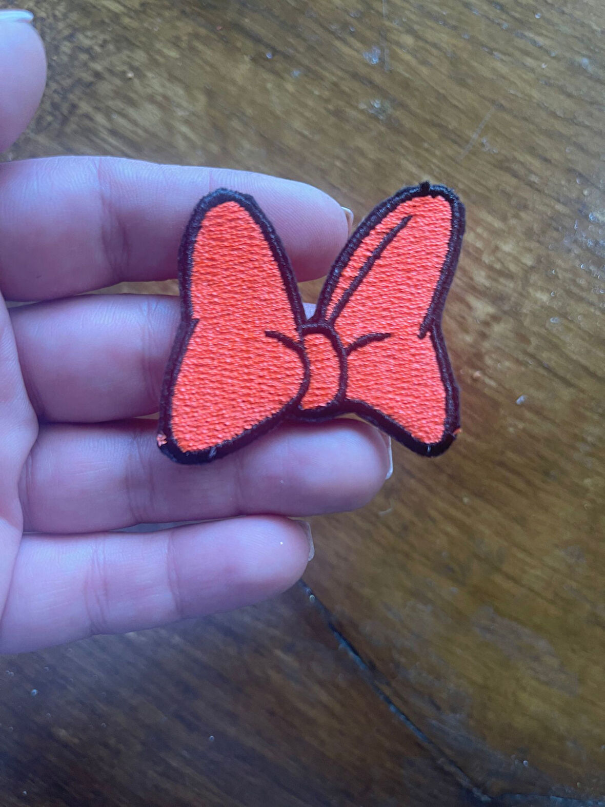 4X4 CM ÜTÜ İLE YAPIŞAN NEON TURUNCU FİYONK APLİKE ARMA YAMA